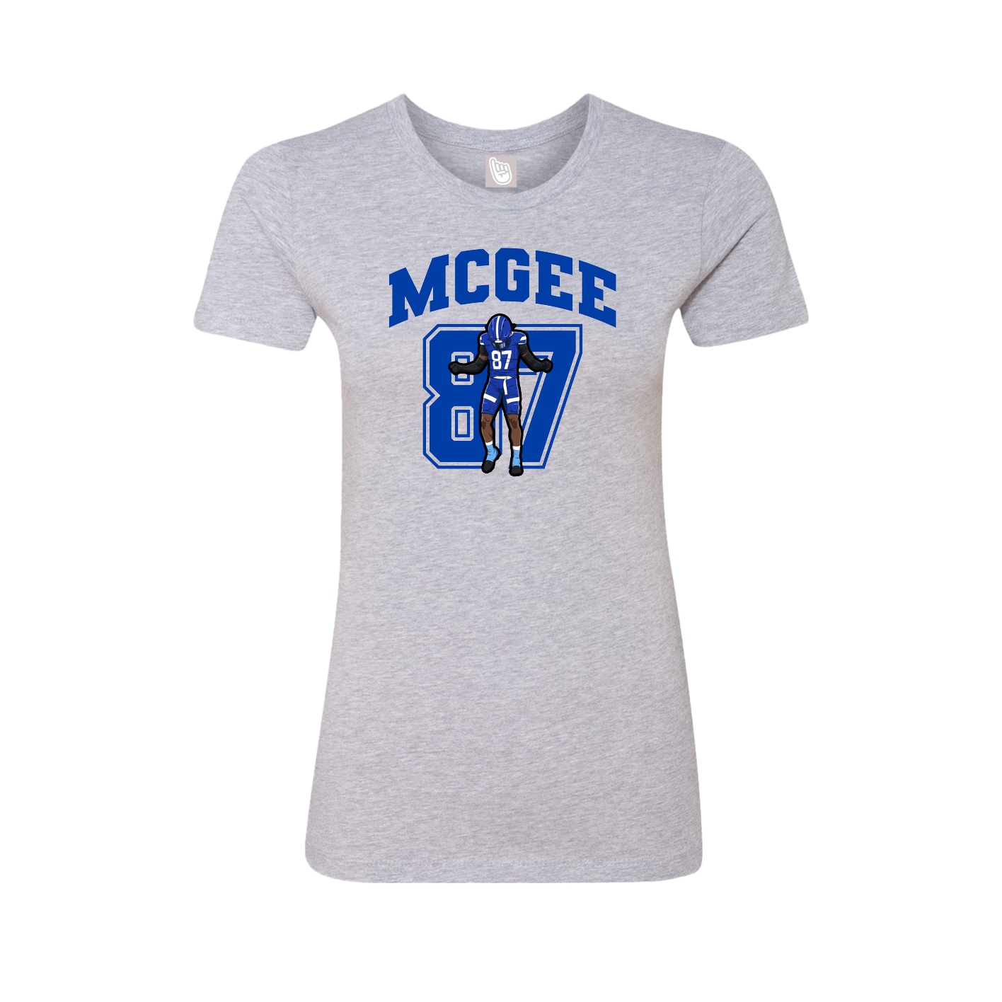 Fitted Women's Tee — Number in Grey
