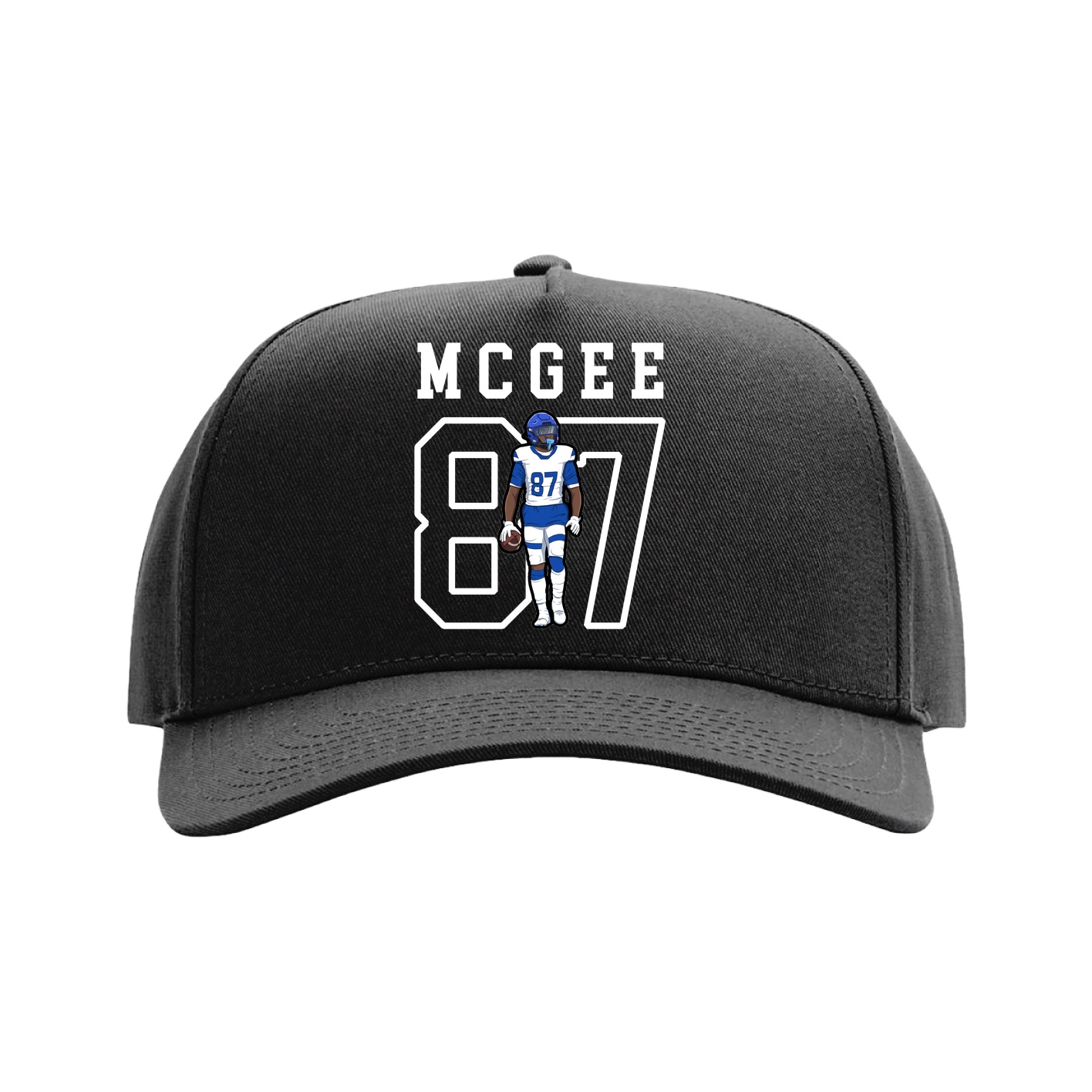 Full Fabric Five-Panel Champ Cap — Shirsey in Black