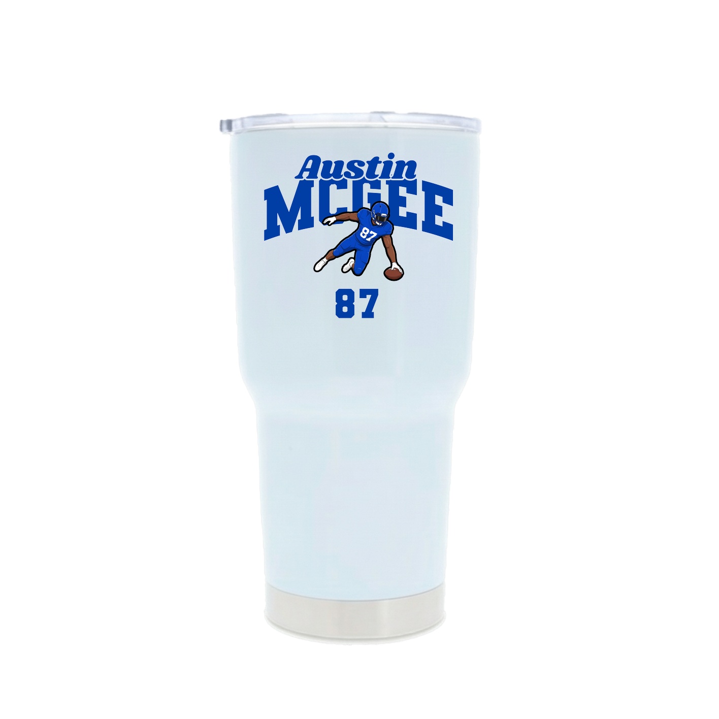 30oz Stainless Steel Tumbler — Signature Arch in White