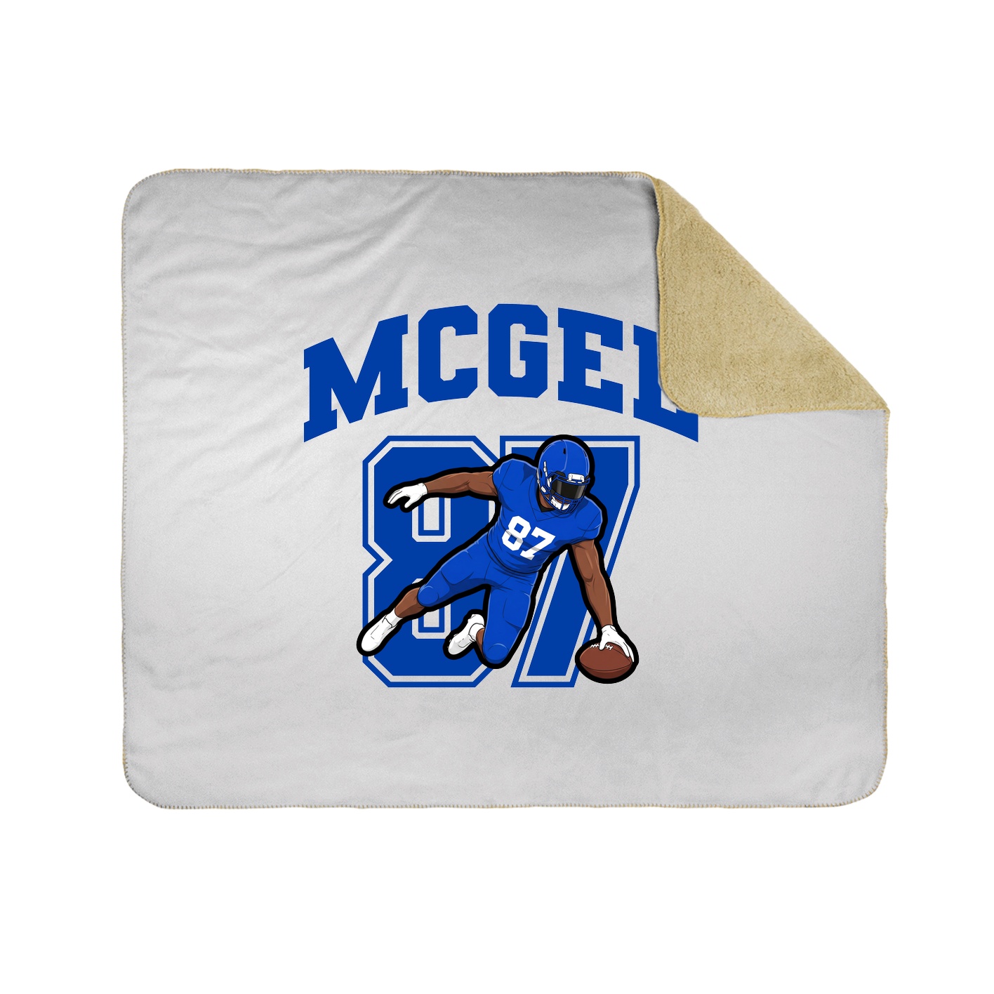 Throw Blanket — Number in White