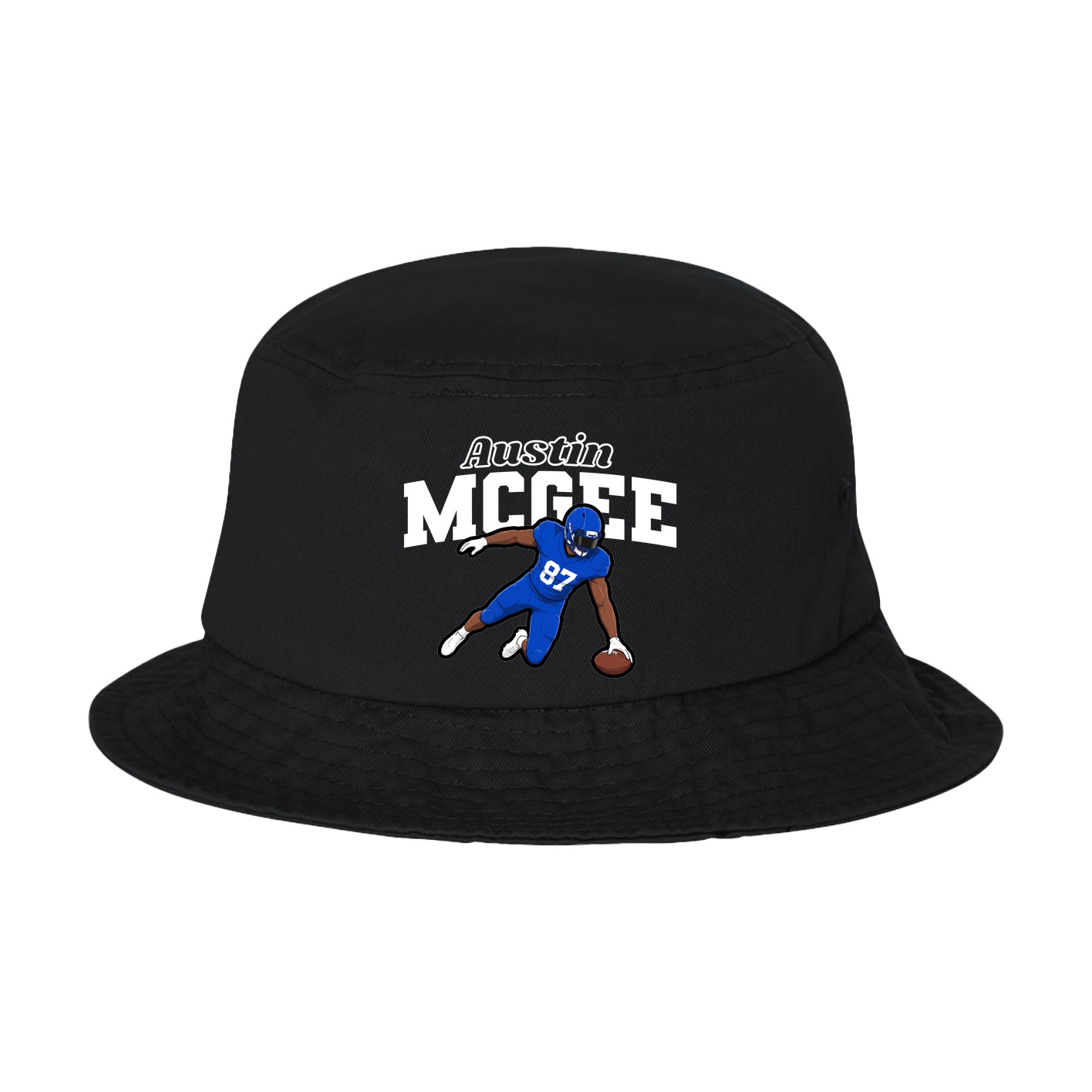 Bucket Cap — Name Arch in Black