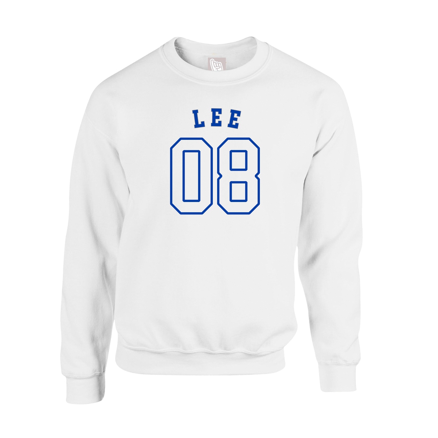Fleece Crew — Shirsey Arch in White