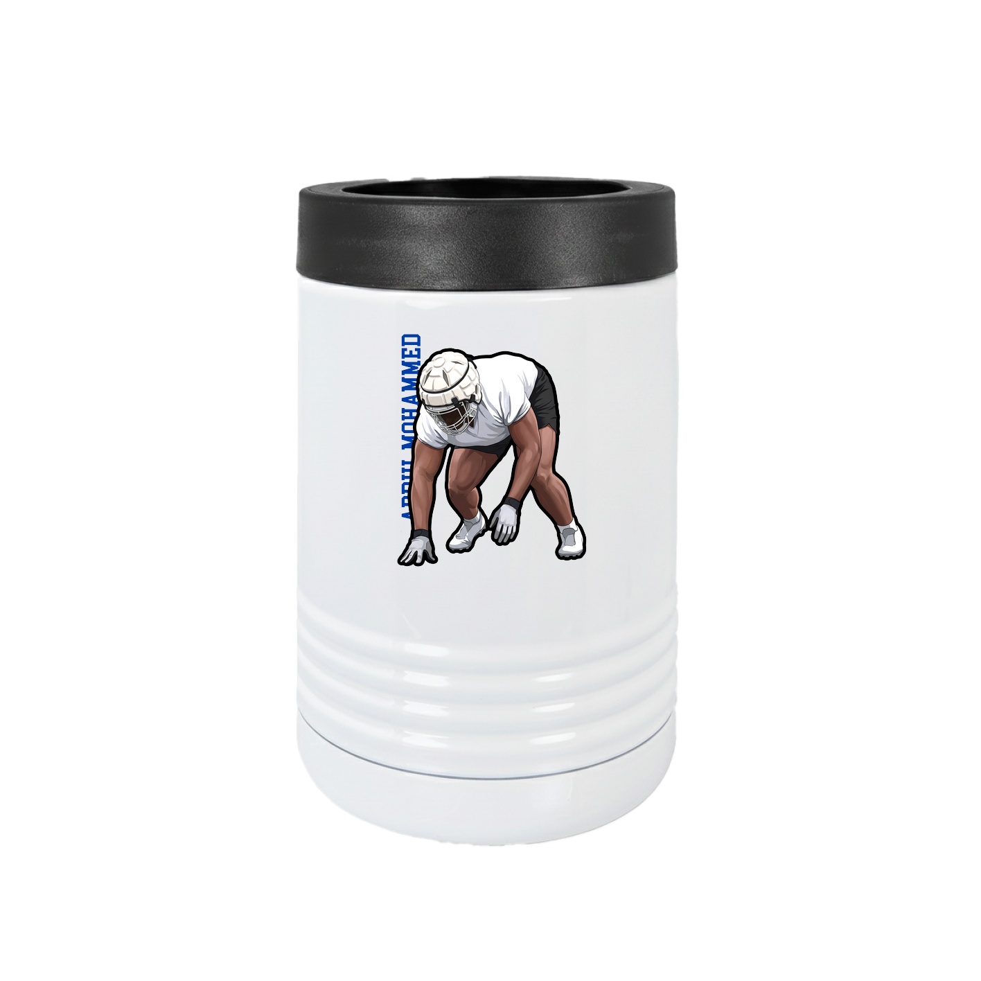 Beverage Holder — Name Vertical in White