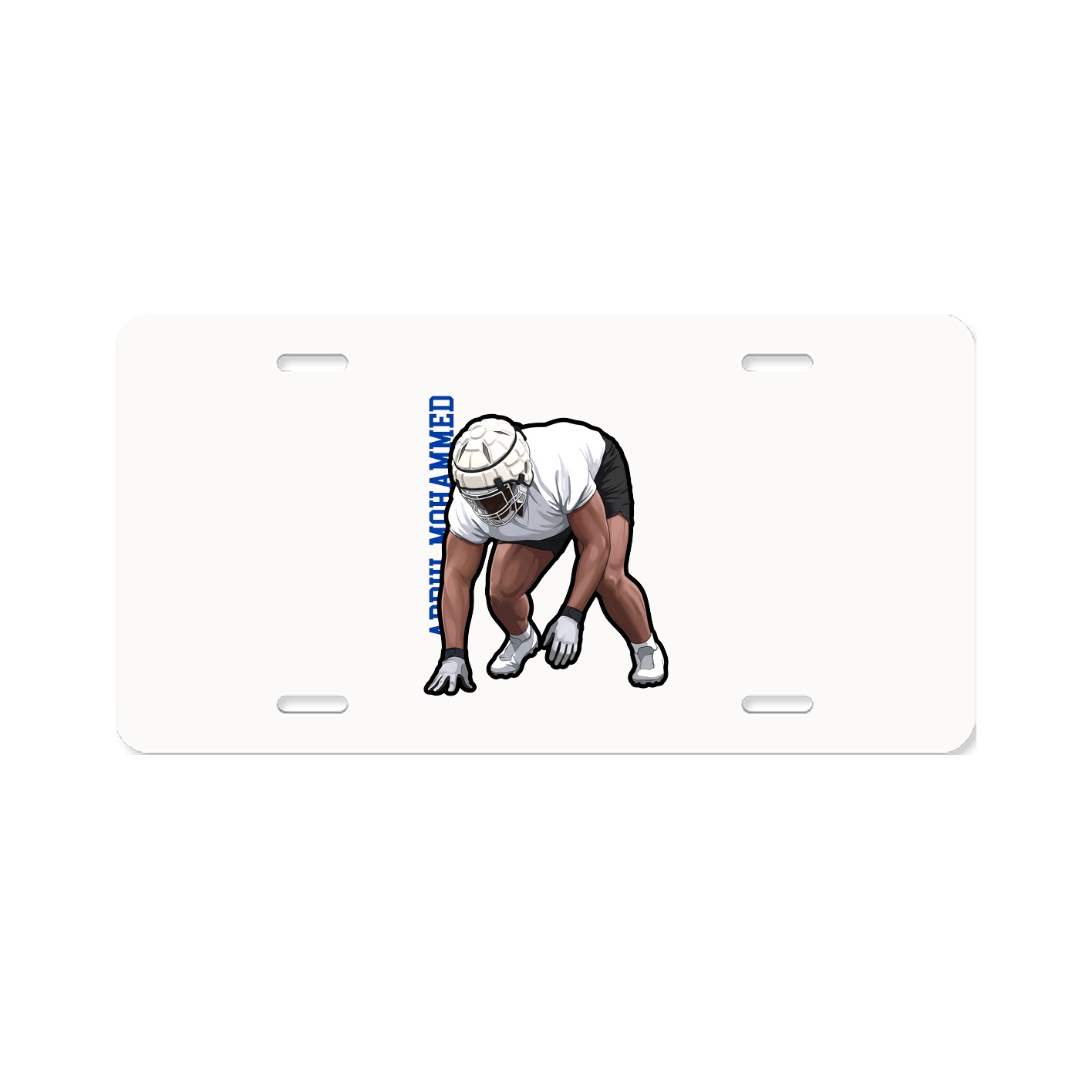 License Plate — Name Vertical in Classic
