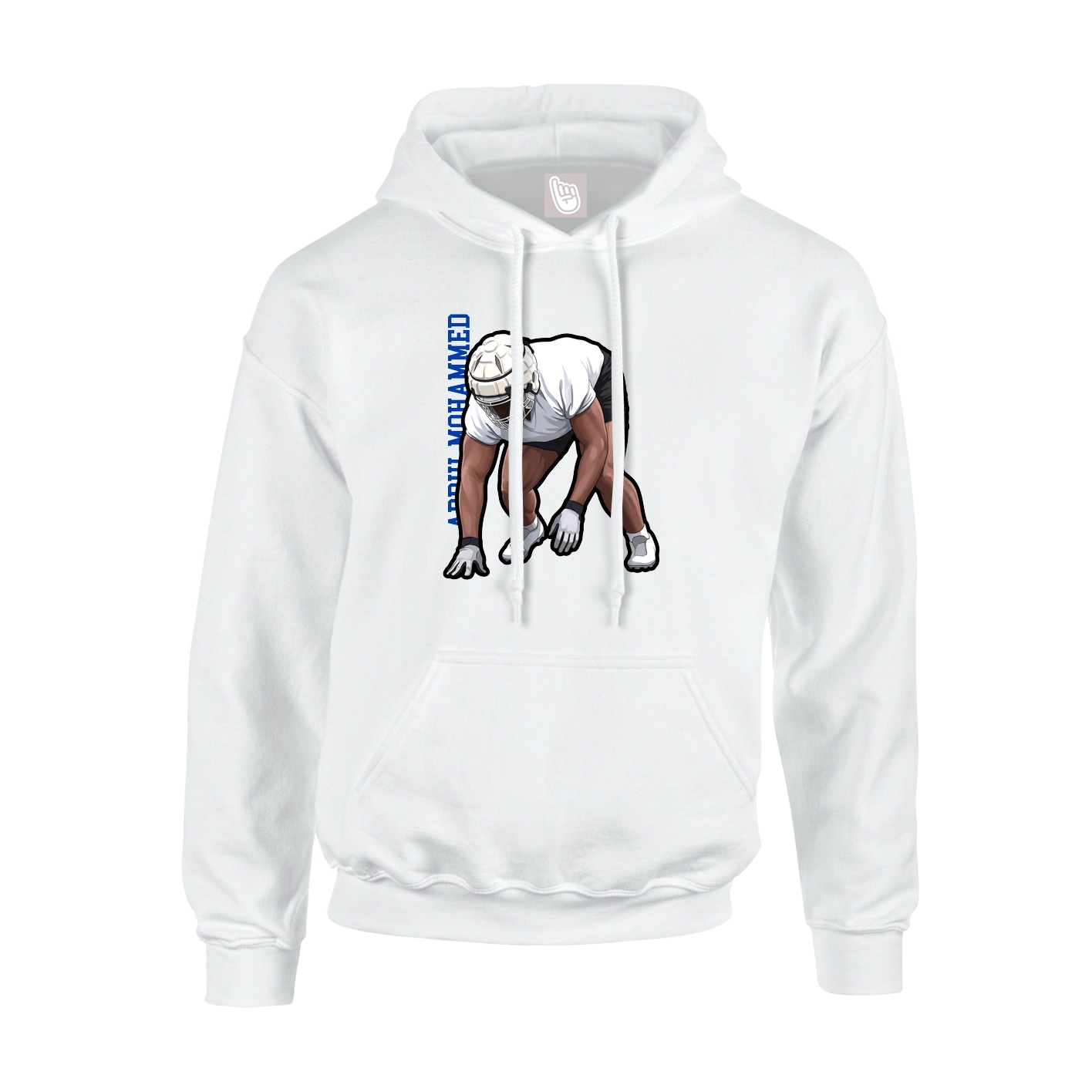 Hoodie — Name Vertical in White