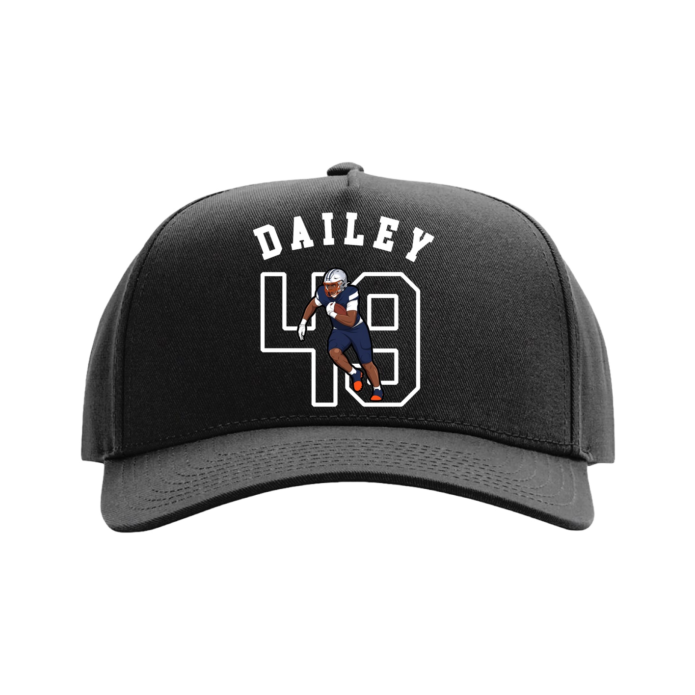 Full Fabric Five-Panel Champ Cap — Shirsey Arch in Black