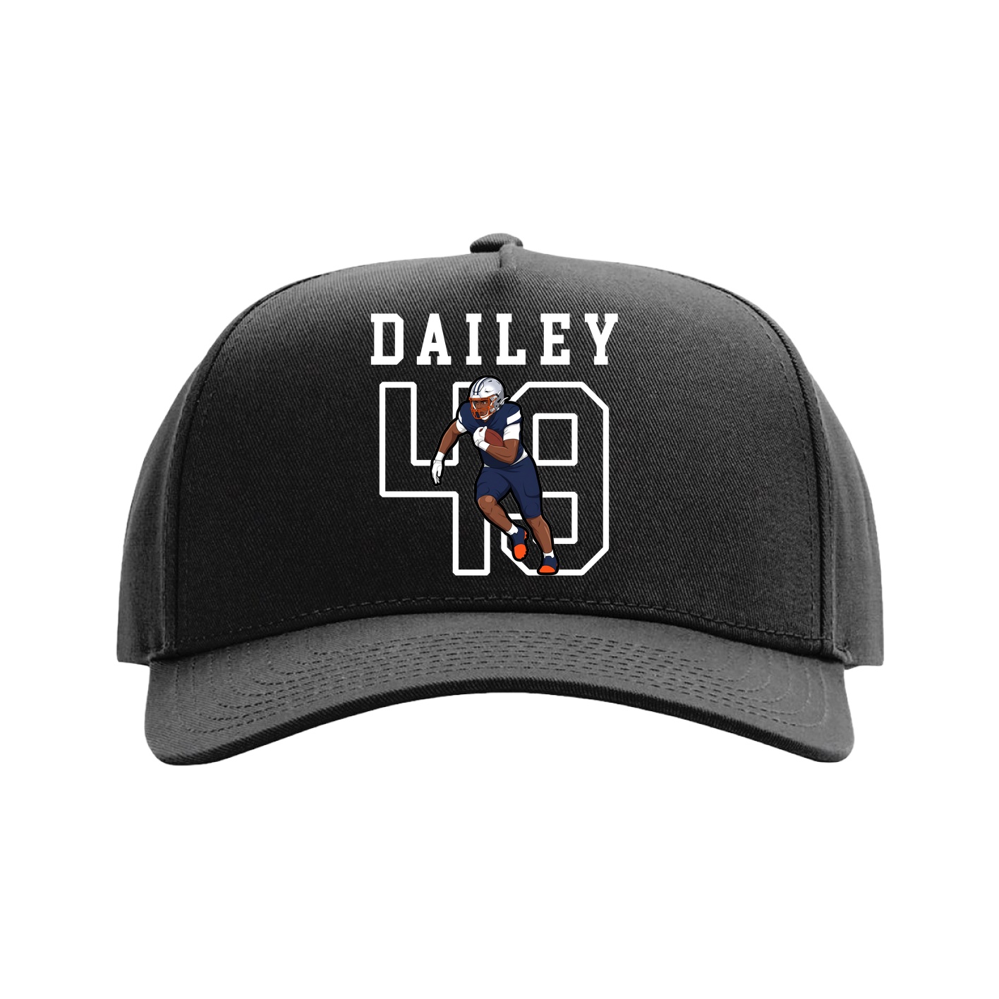 Full Fabric Five-Panel Champ Cap — Shirsey in Black