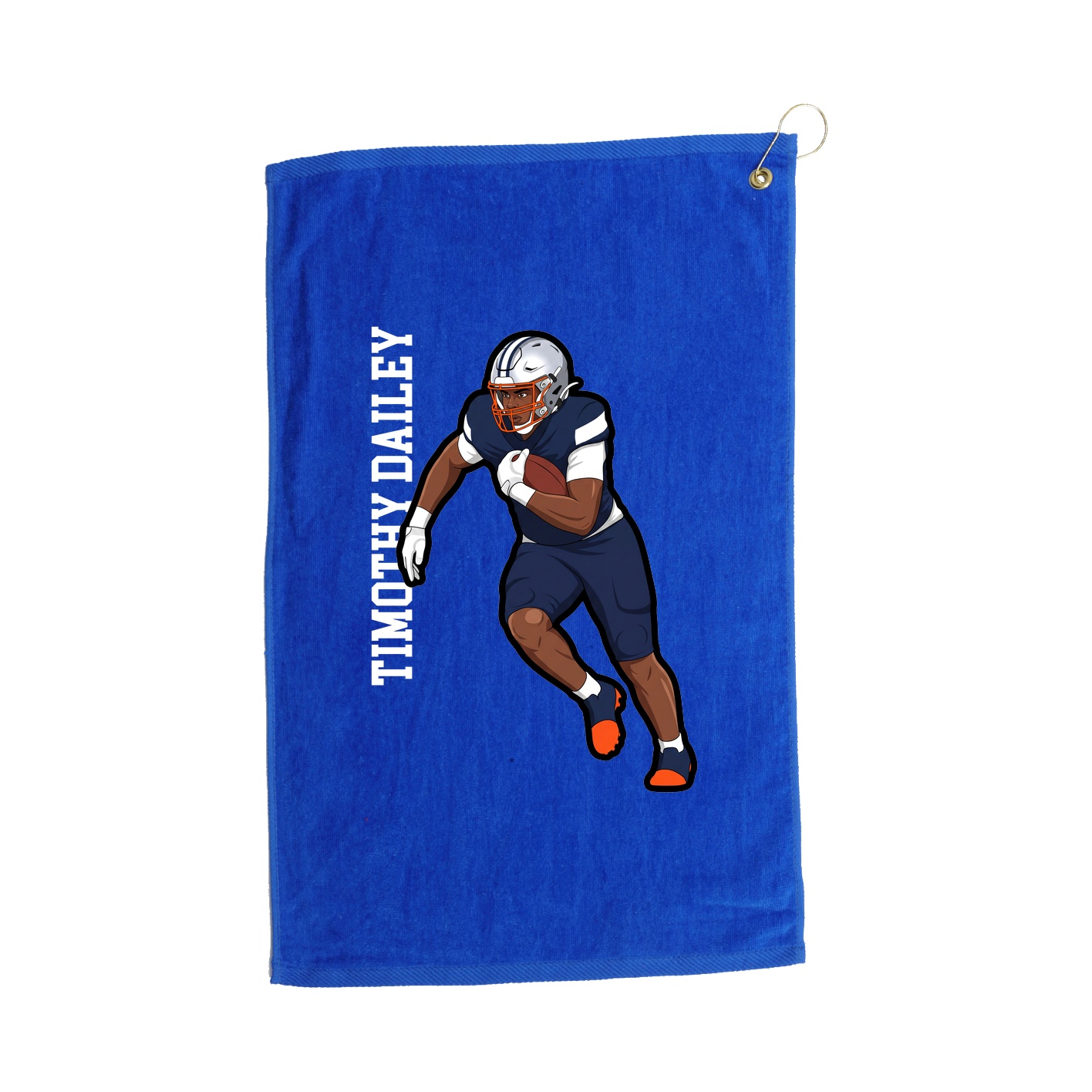 Golf Towel — Name Vertical in Royal
