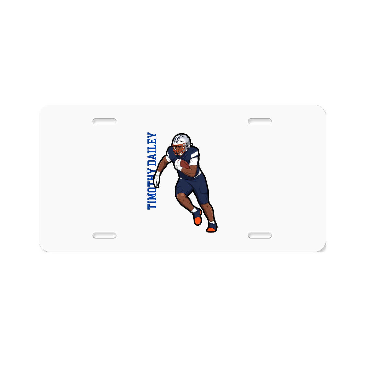 License Plate — Name Vertical in Classic