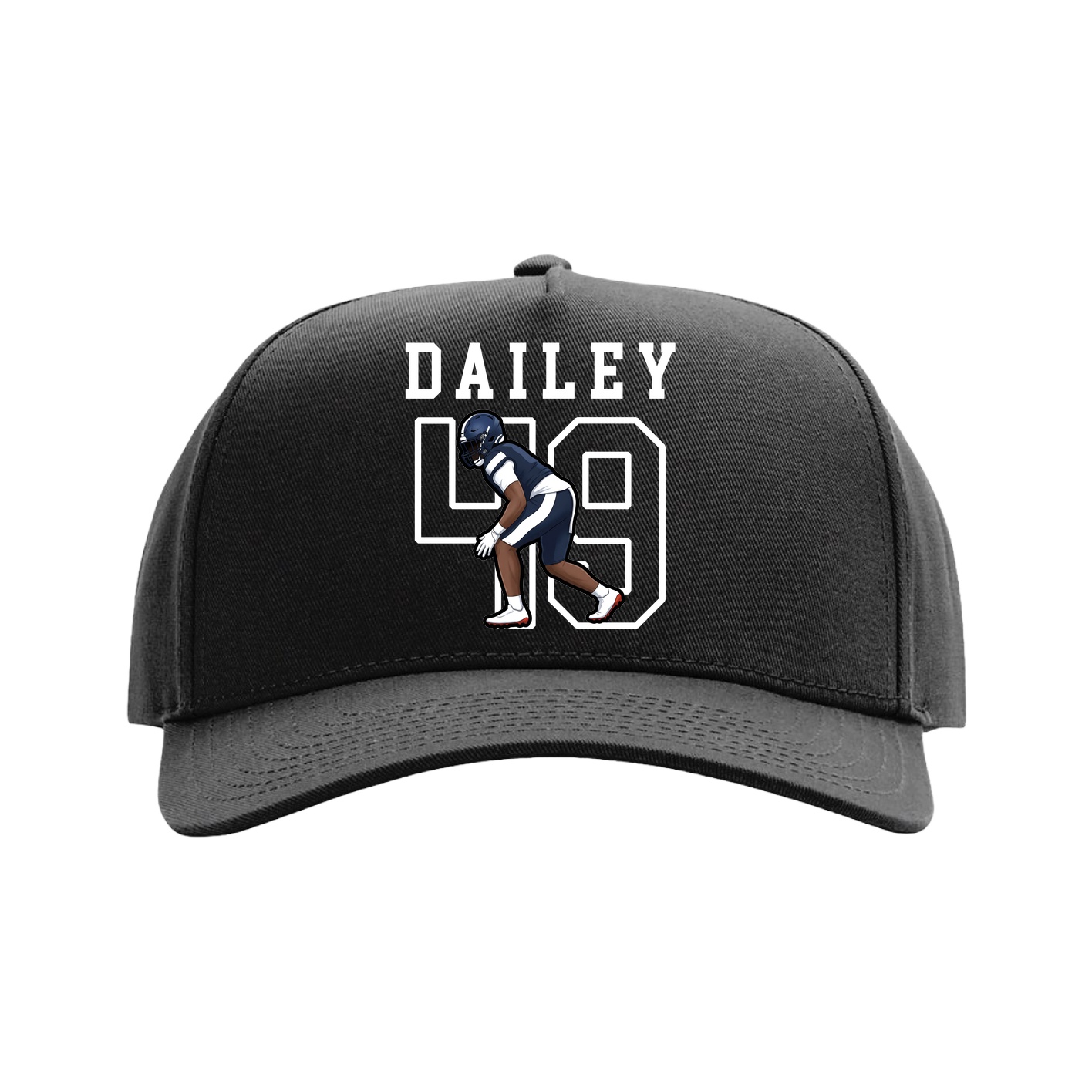 Full Fabric Five-Panel Champ Cap — Shirsey in Black