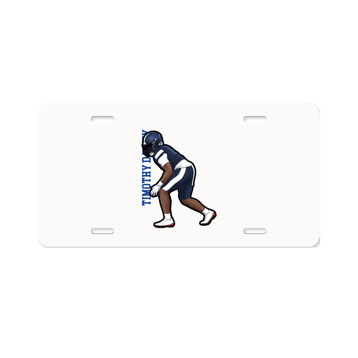 License Plate — Name Vertical in Classic
