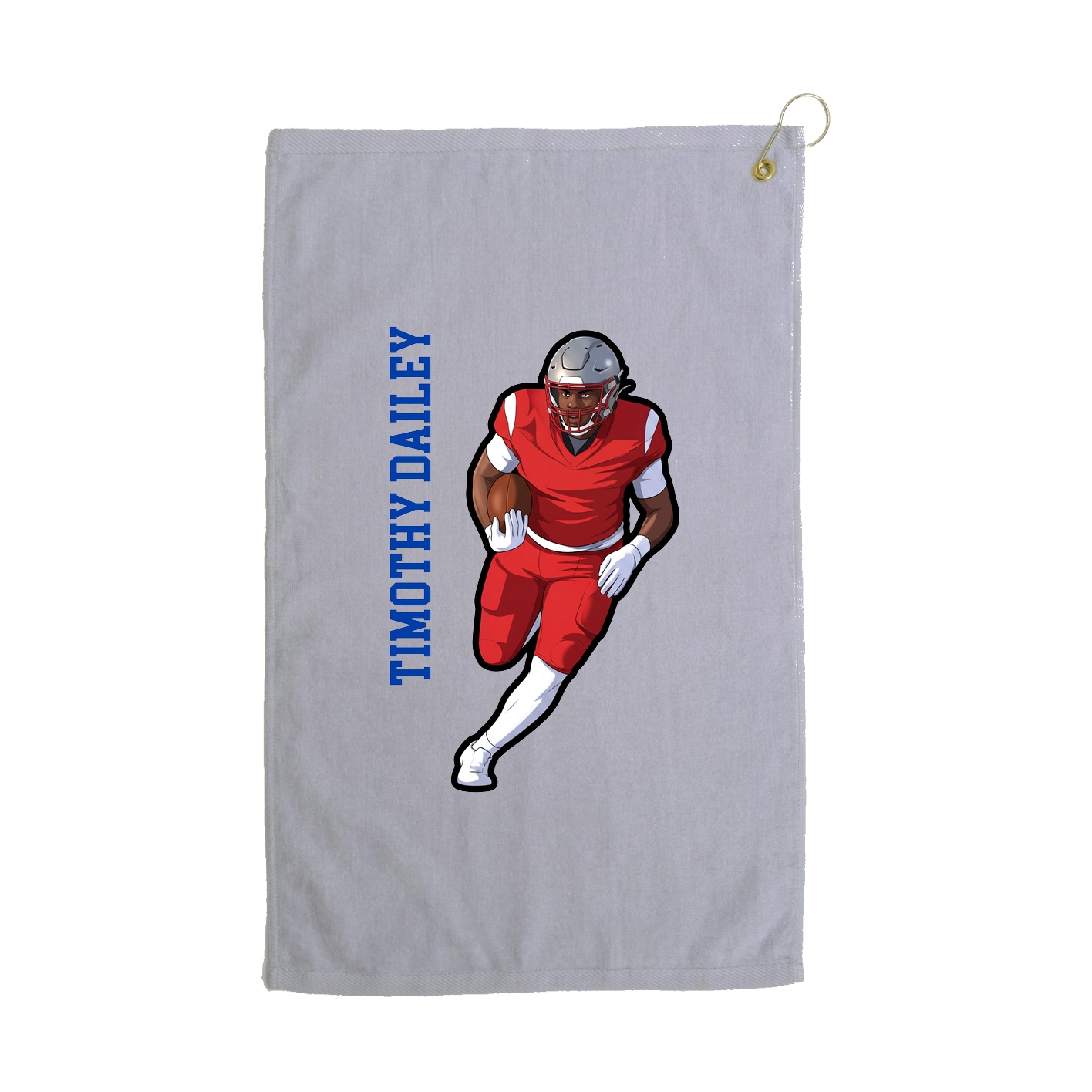 Golf Towel — Name Vertical in Grey