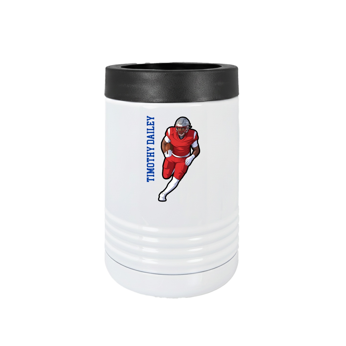 Beverage Holder — Name Vertical in White