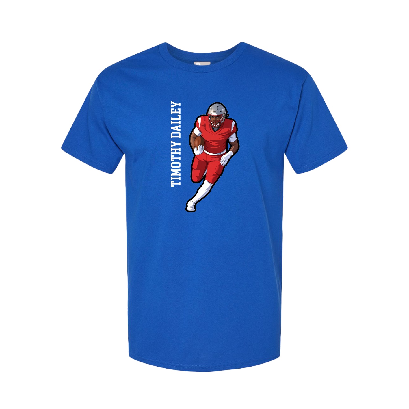 Youth Tee — Name Vertical in Royal