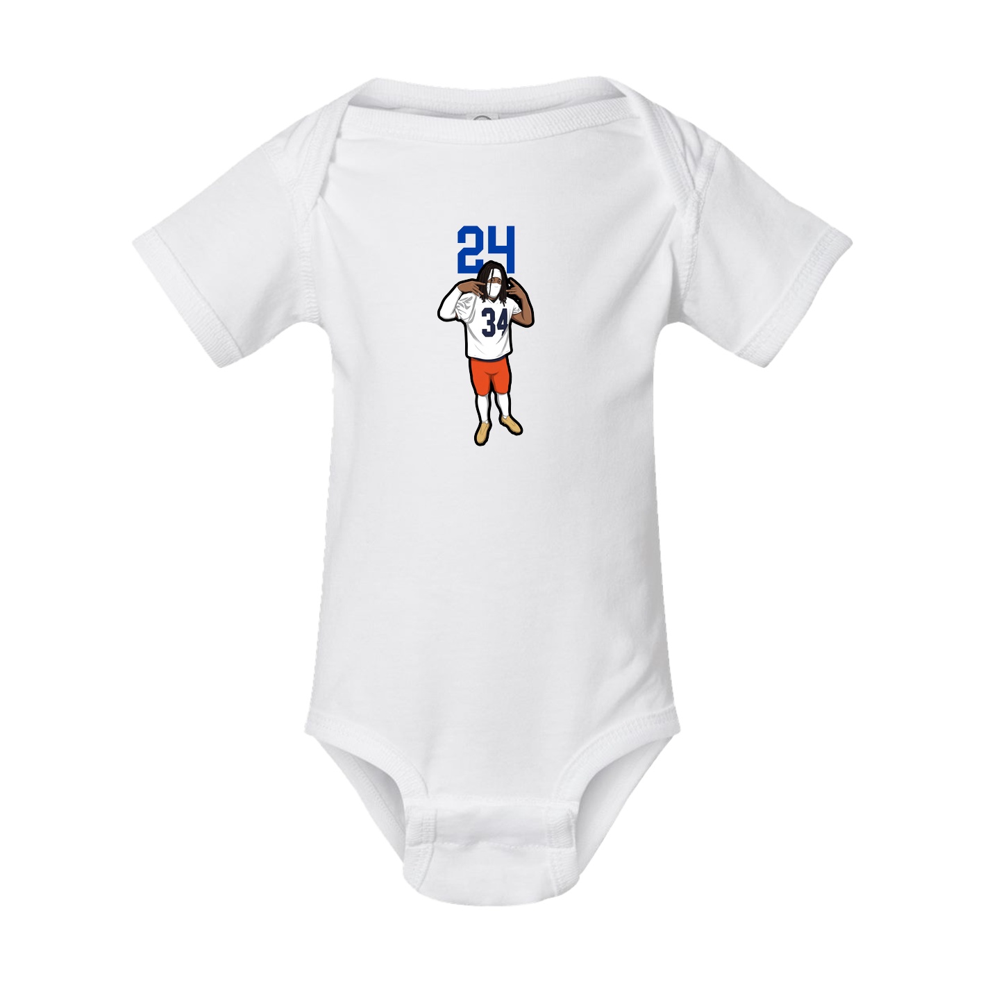 Baby Onesie — Number Top in White