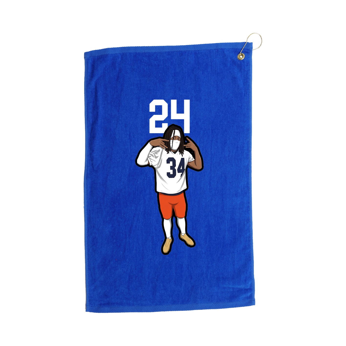 Golf Towel — Number Top in Royal
