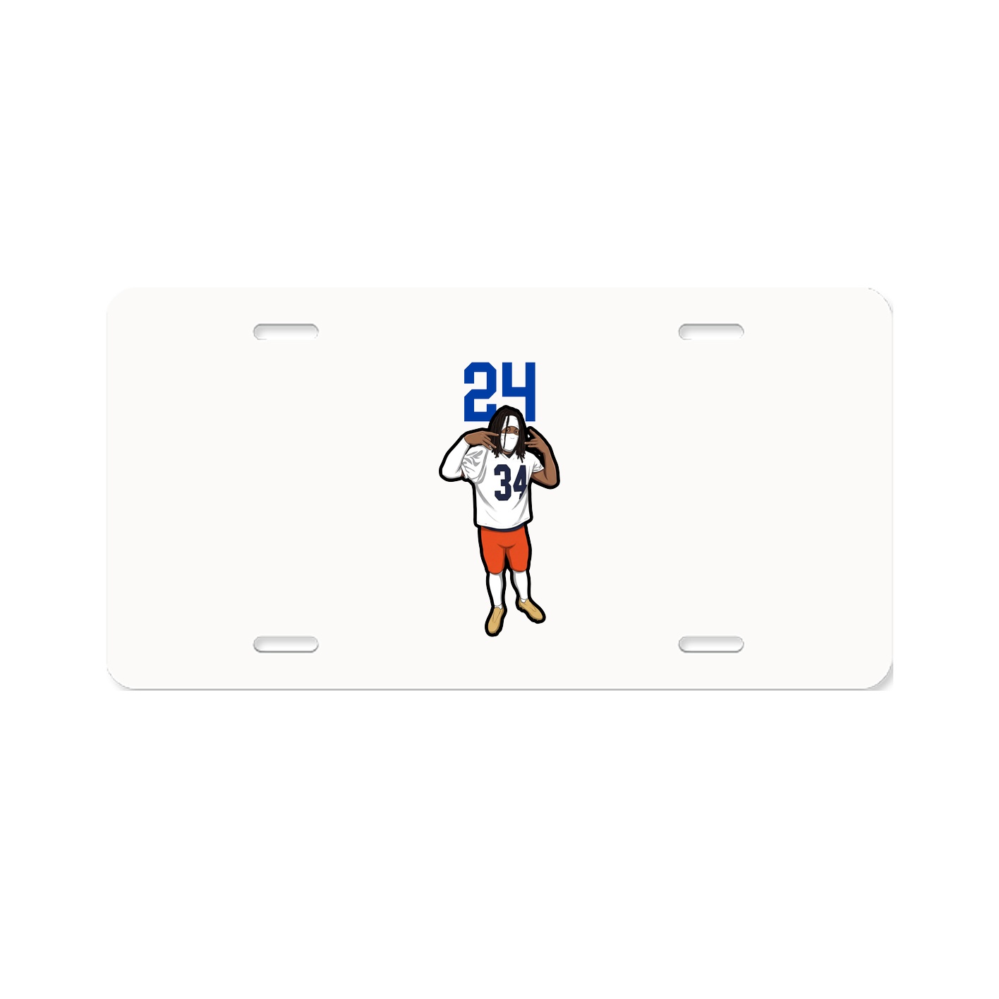 License Plate — Number Top in Classic