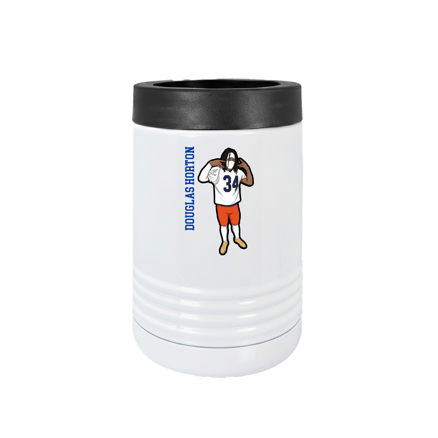Beverage Holder — Name Vertical in White
