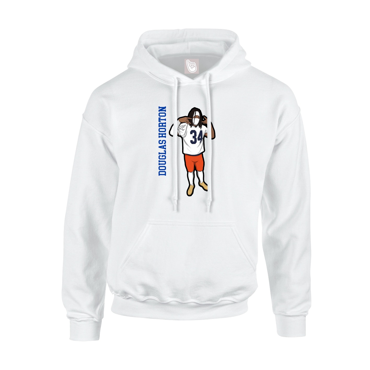 Hoodie — Name Vertical in White