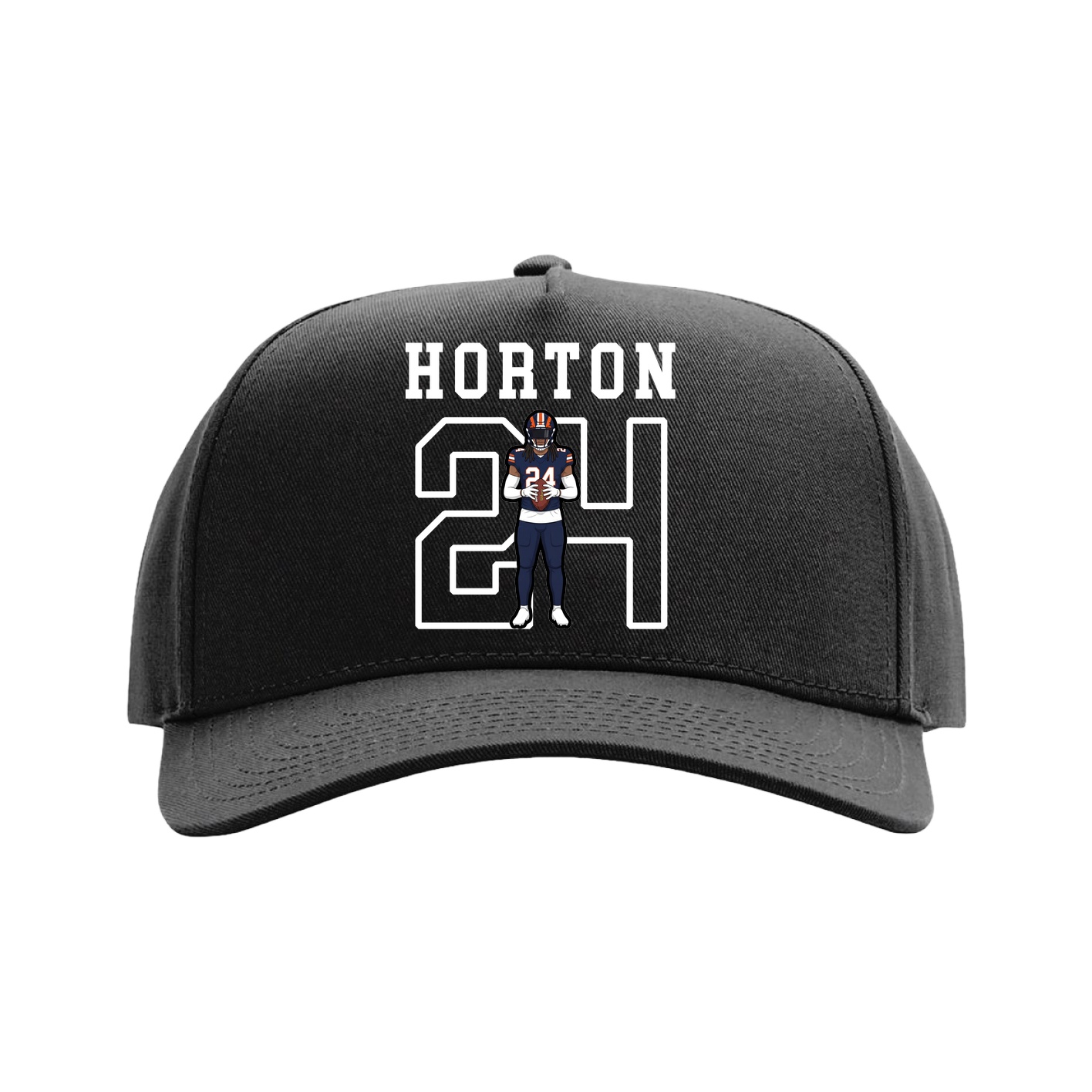 Full Fabric Five-Panel Champ Cap — Shirsey in Black