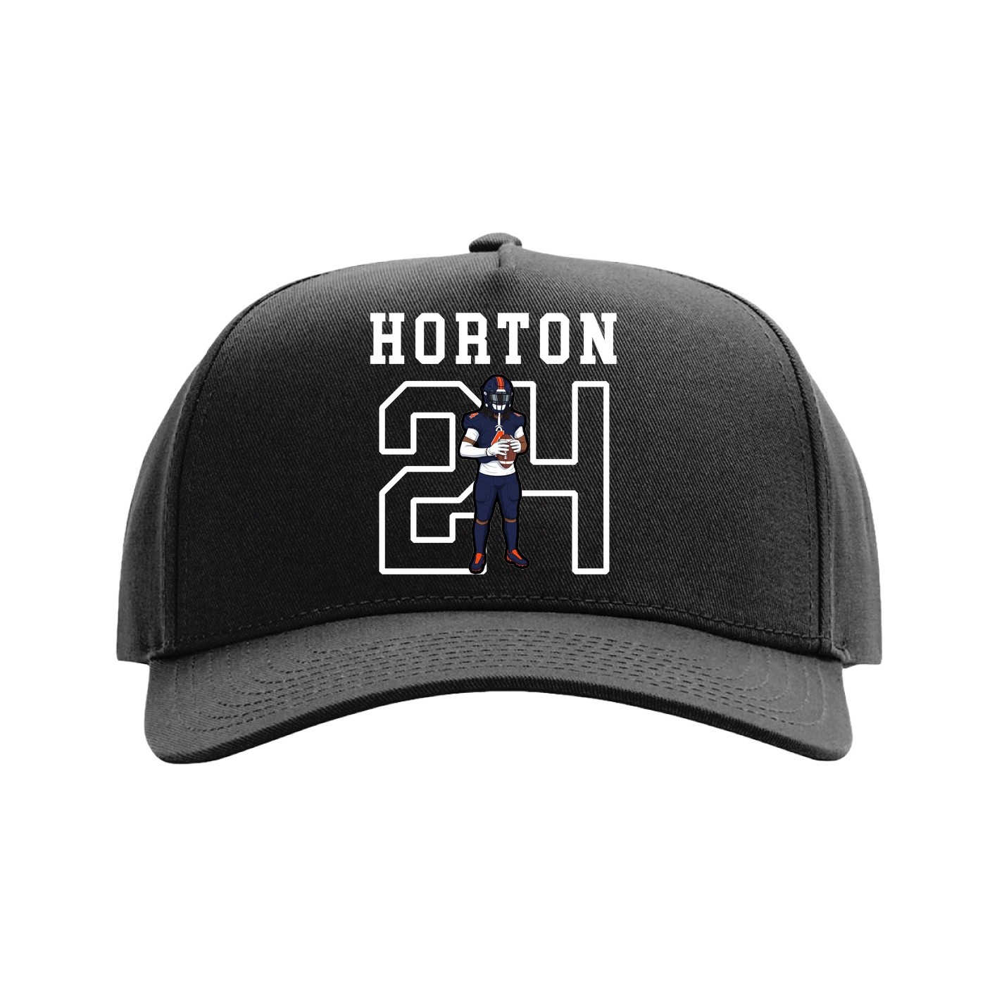 Full Fabric Five-Panel Champ Cap — Shirsey in Black