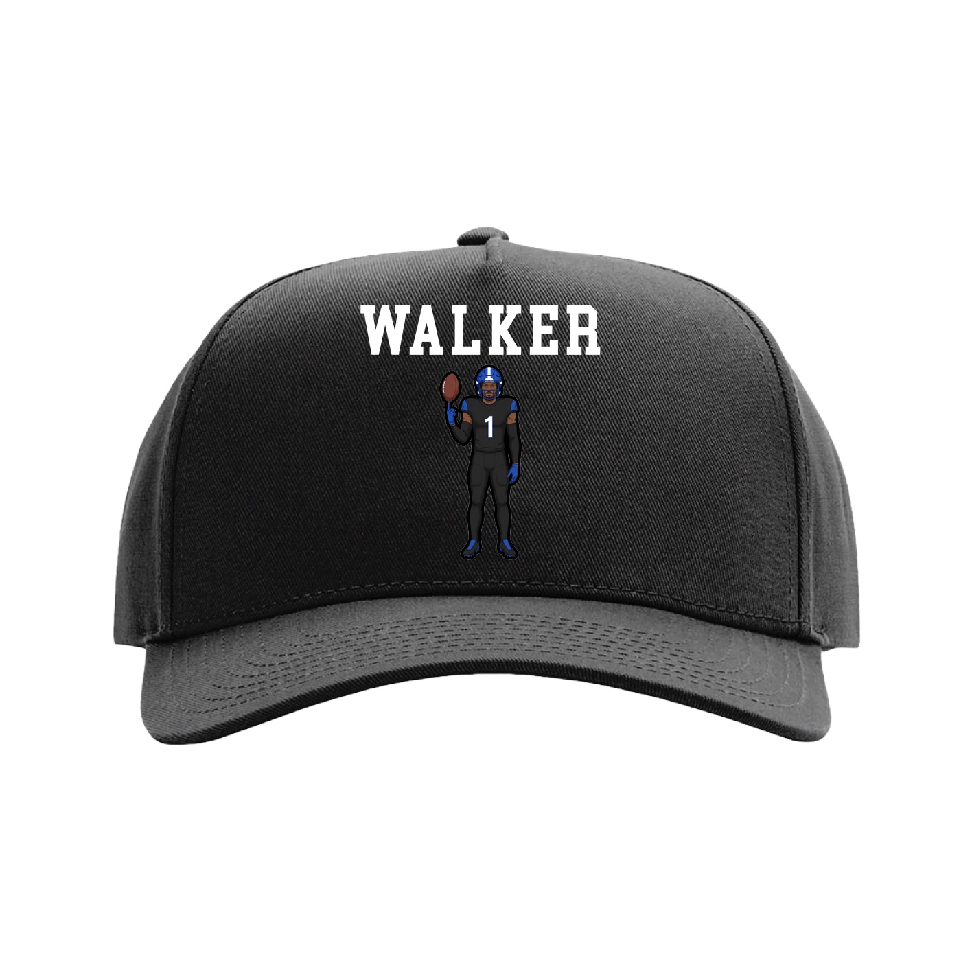 Full Fabric Five-Panel Champ Cap — Shirsey in Black