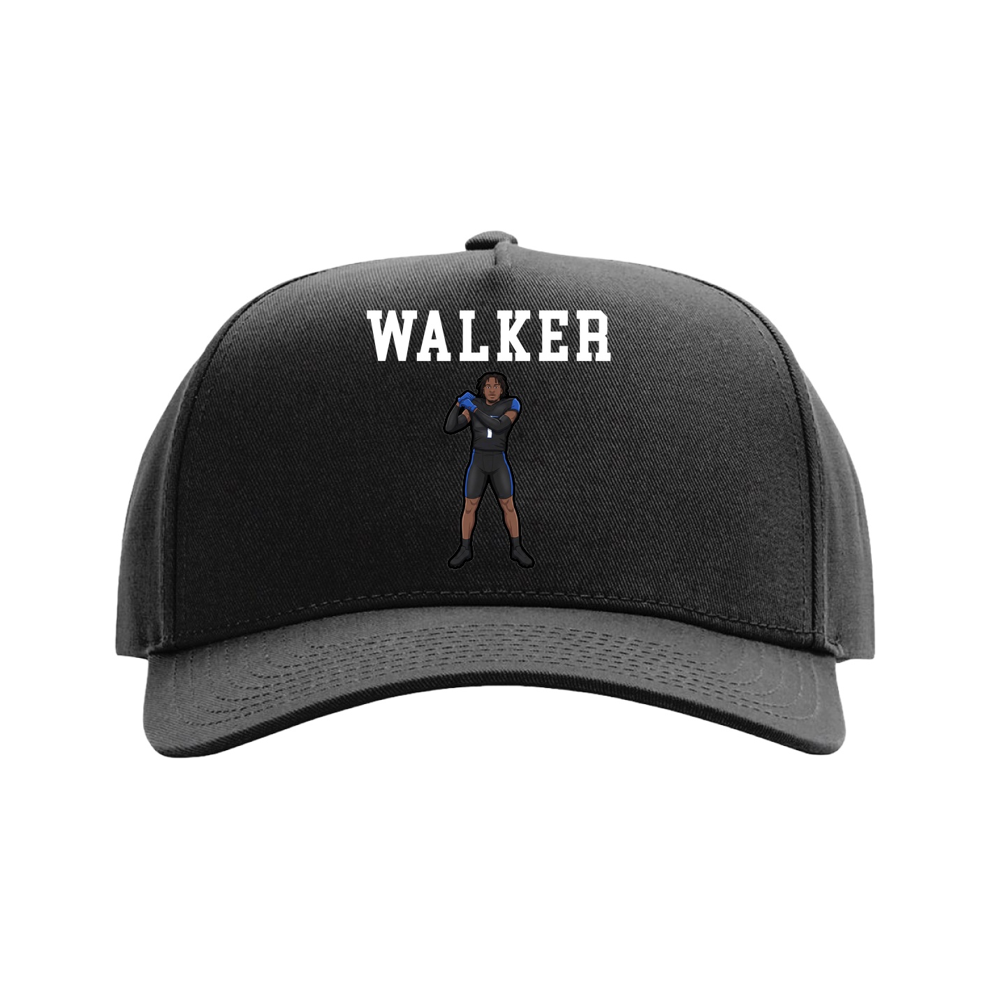 Full Fabric Five-Panel Champ Cap — Shirsey in Black