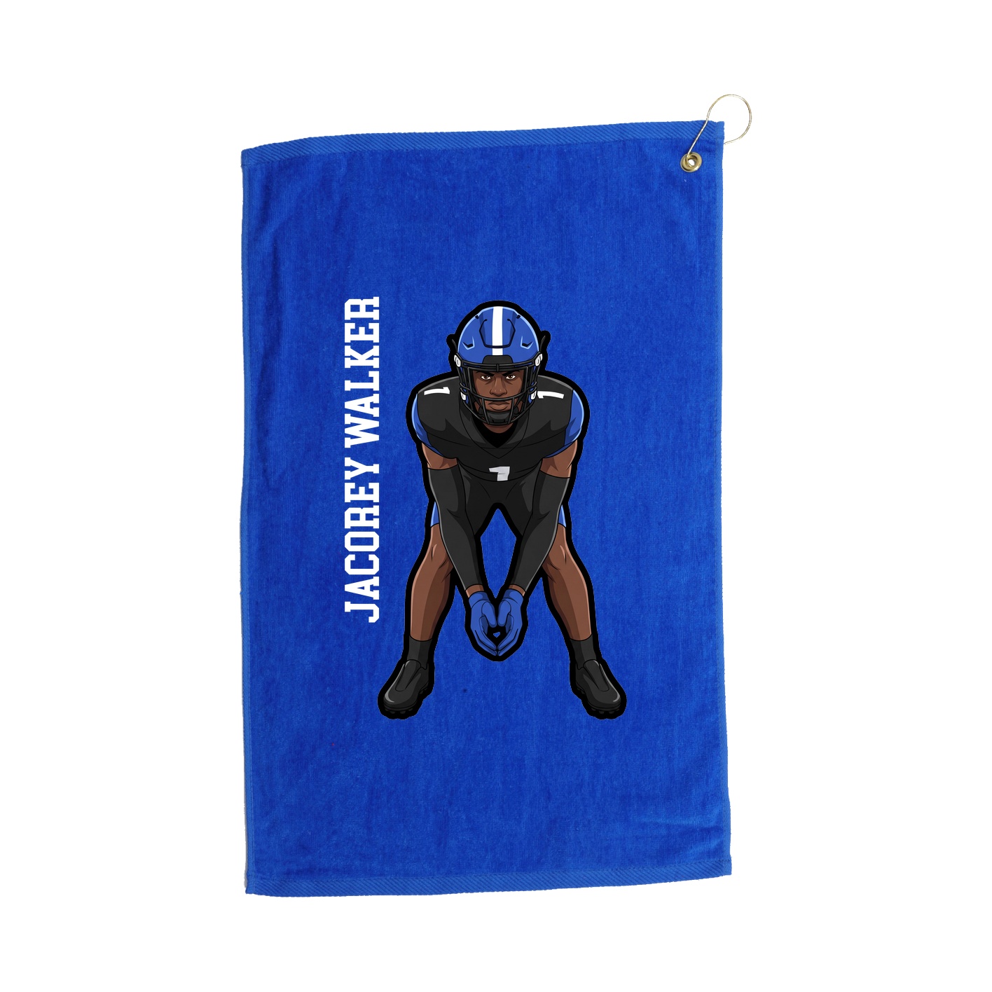 Golf Towel — Name Vertical in Royal