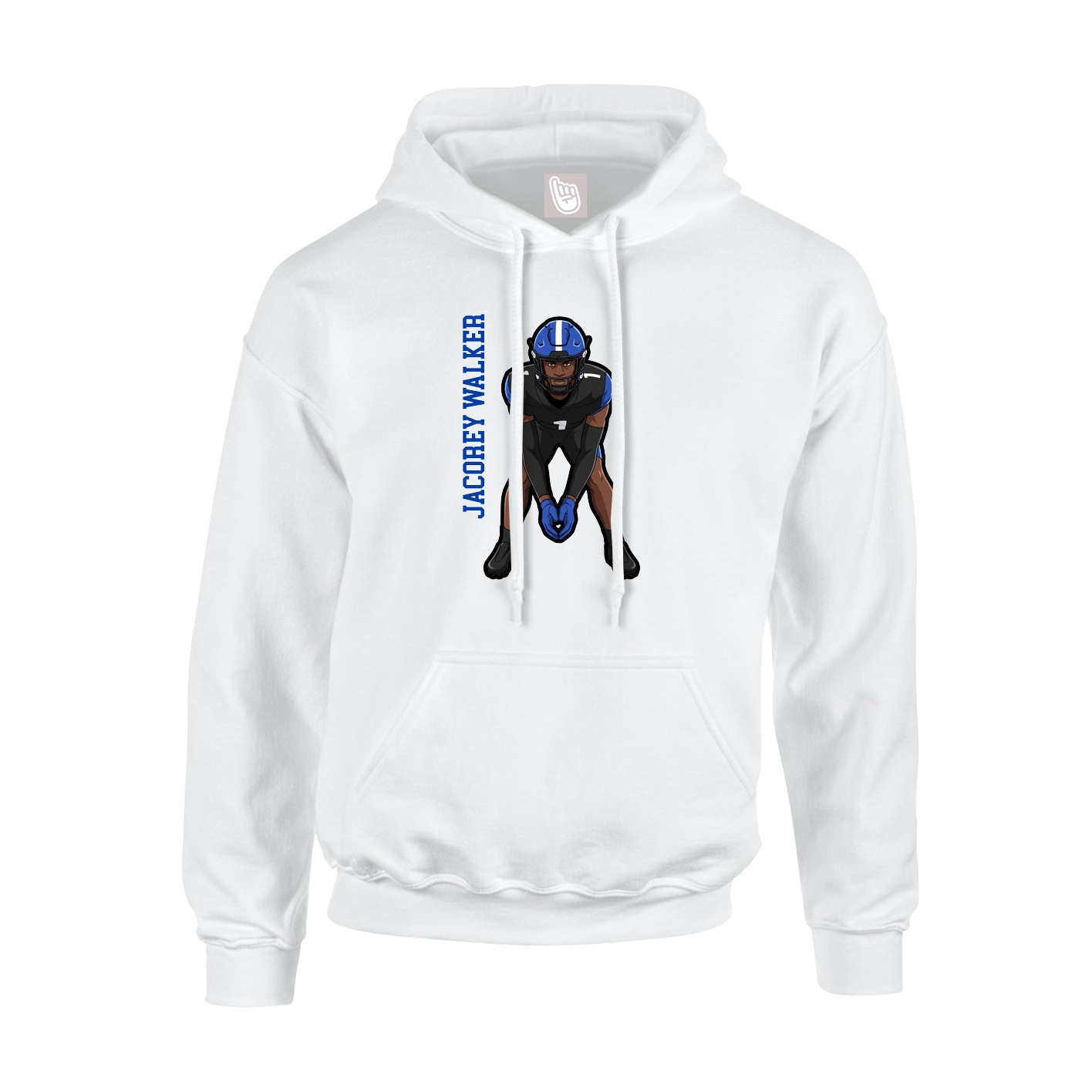 Hoodie — Name Vertical in White