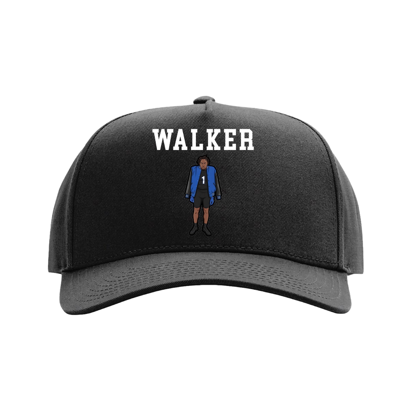 Full Fabric Five-Panel Champ Cap — Shirsey in Black