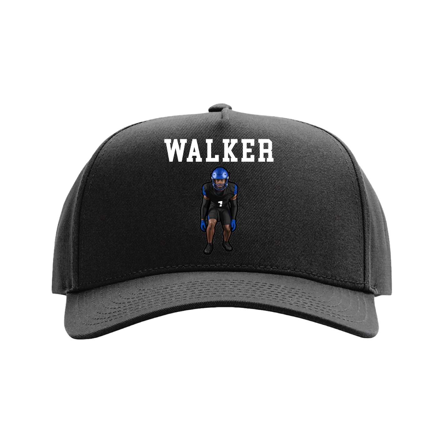 Full Fabric Five-Panel Champ Cap — Shirsey in Black