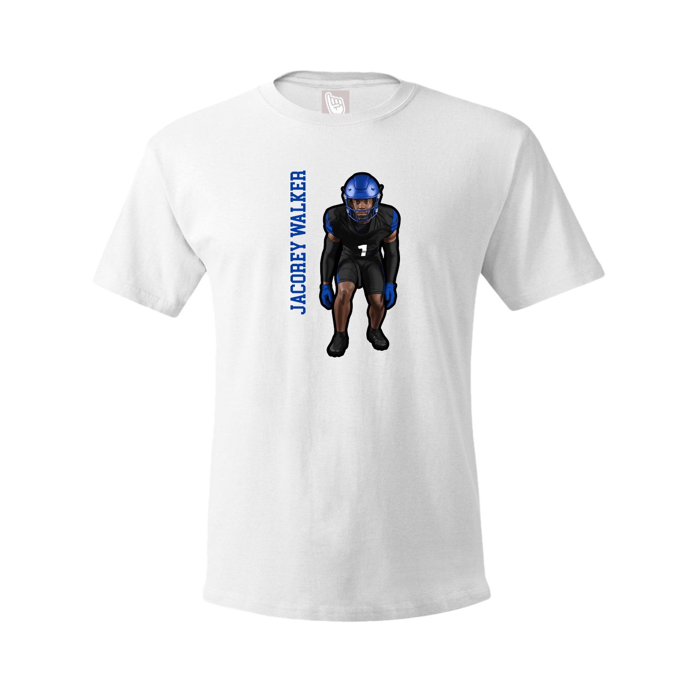 Tee — Name Vertical in White