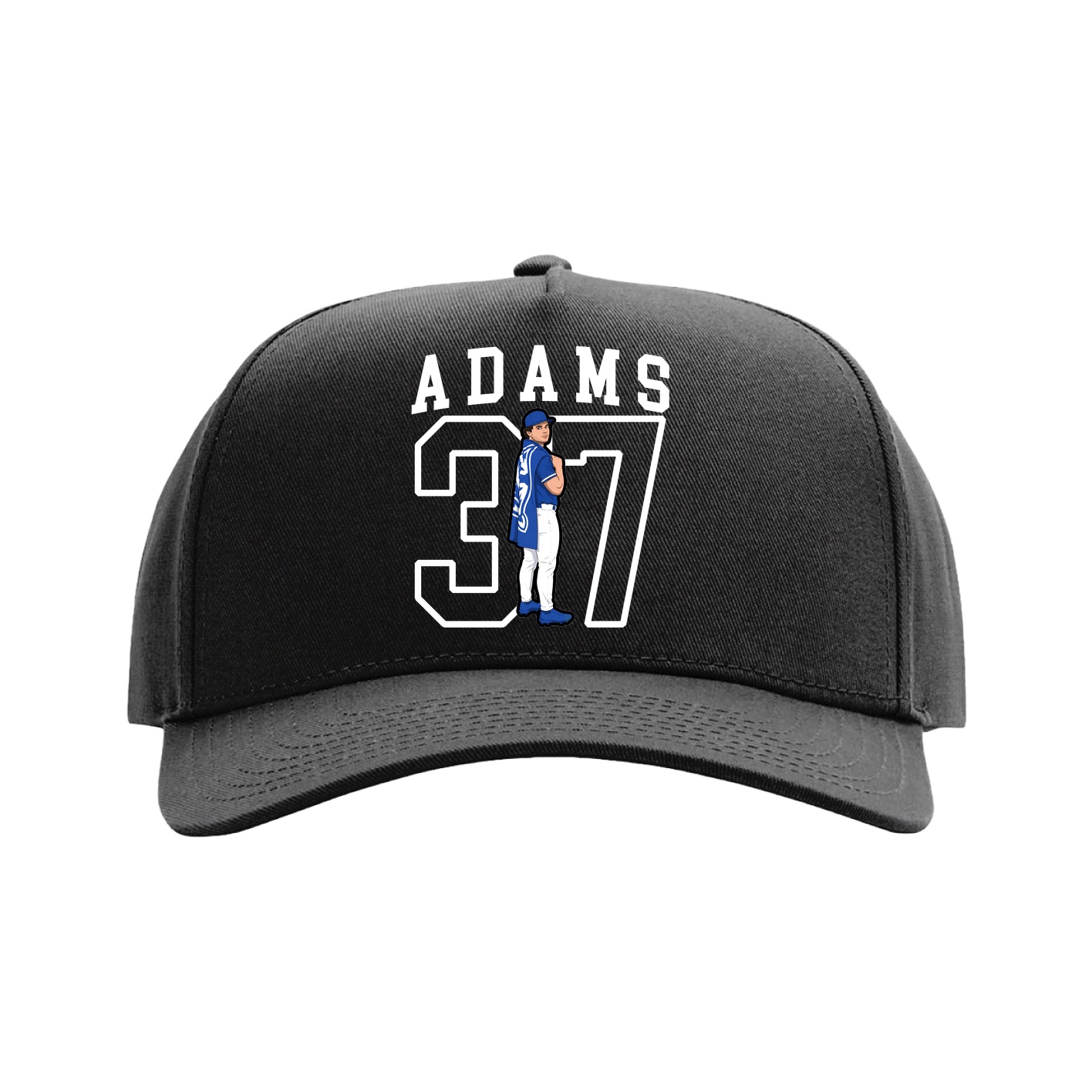 Full Fabric Five-Panel Champ Cap — Shirsey in Black