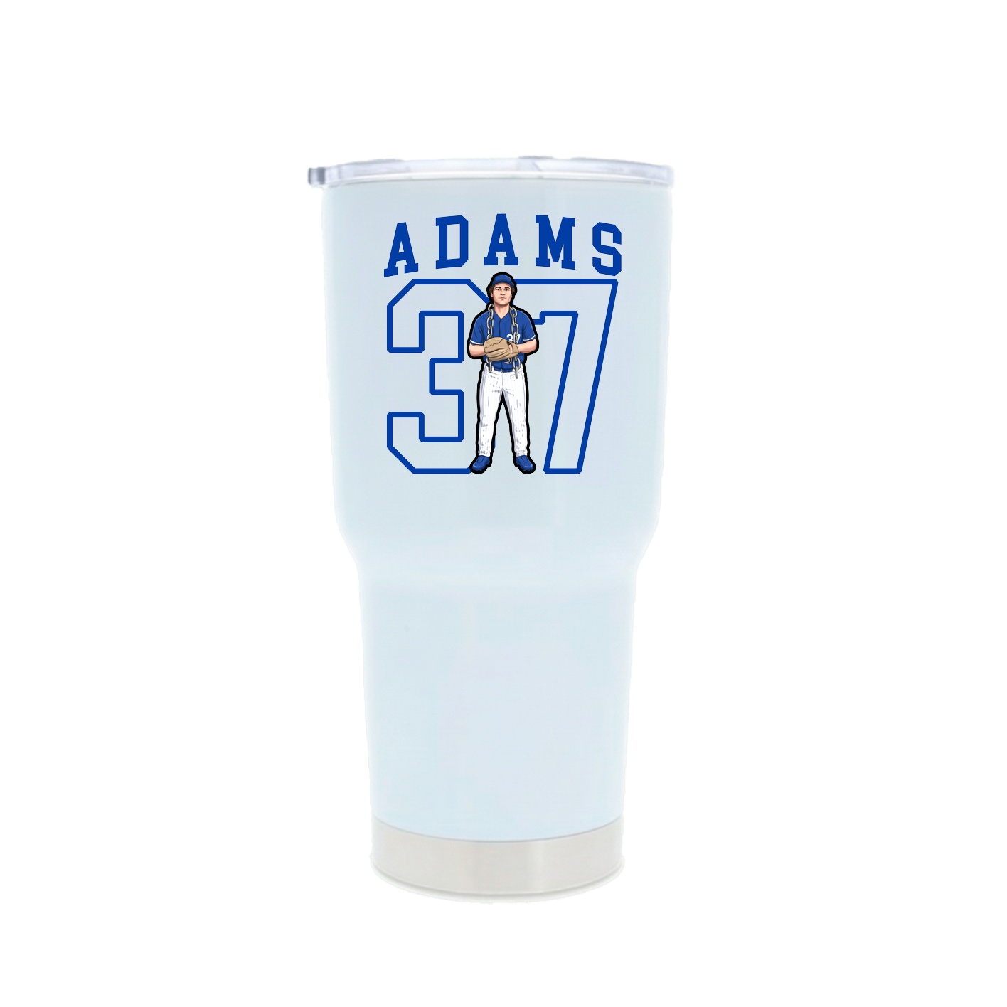 30oz Stainless Steel Tumbler — Shirsey in White