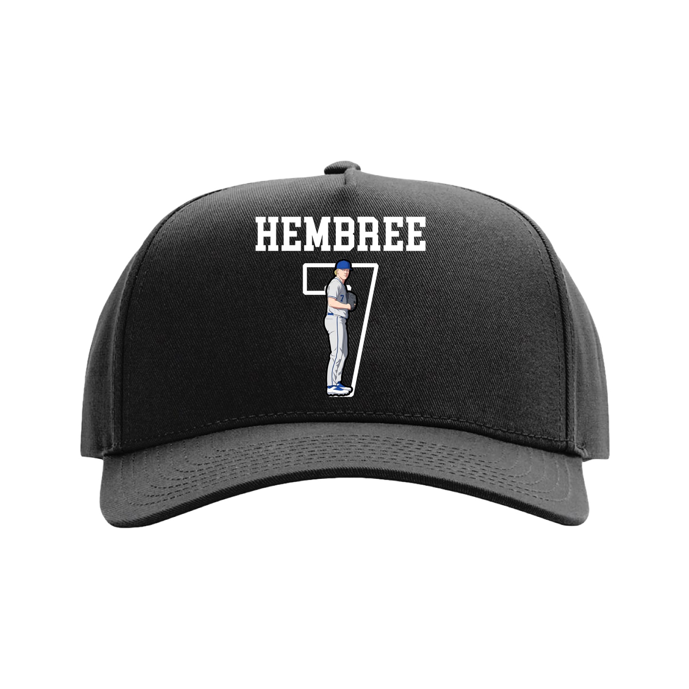 Full Fabric Five-Panel Champ Cap — Shirsey in Black