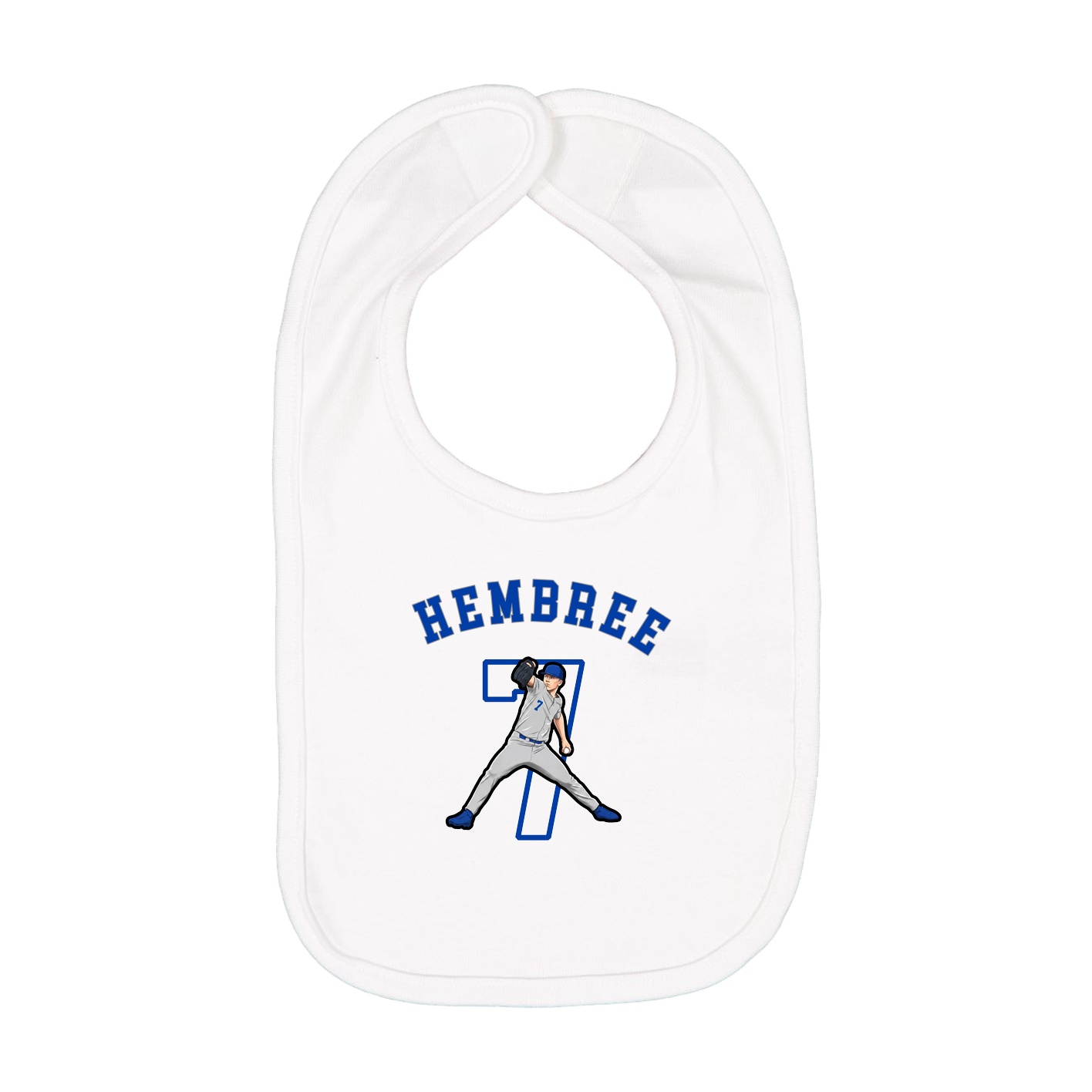 Infant Bib — Shirsey Arch in White