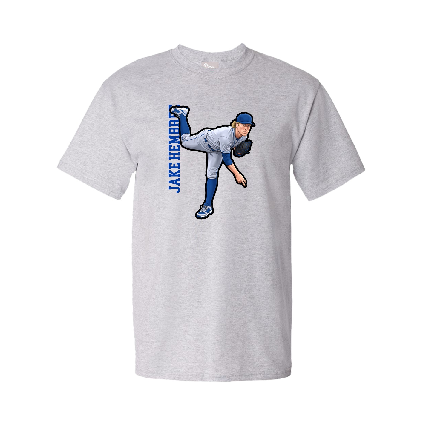 Tee — Name Vertical in Grey