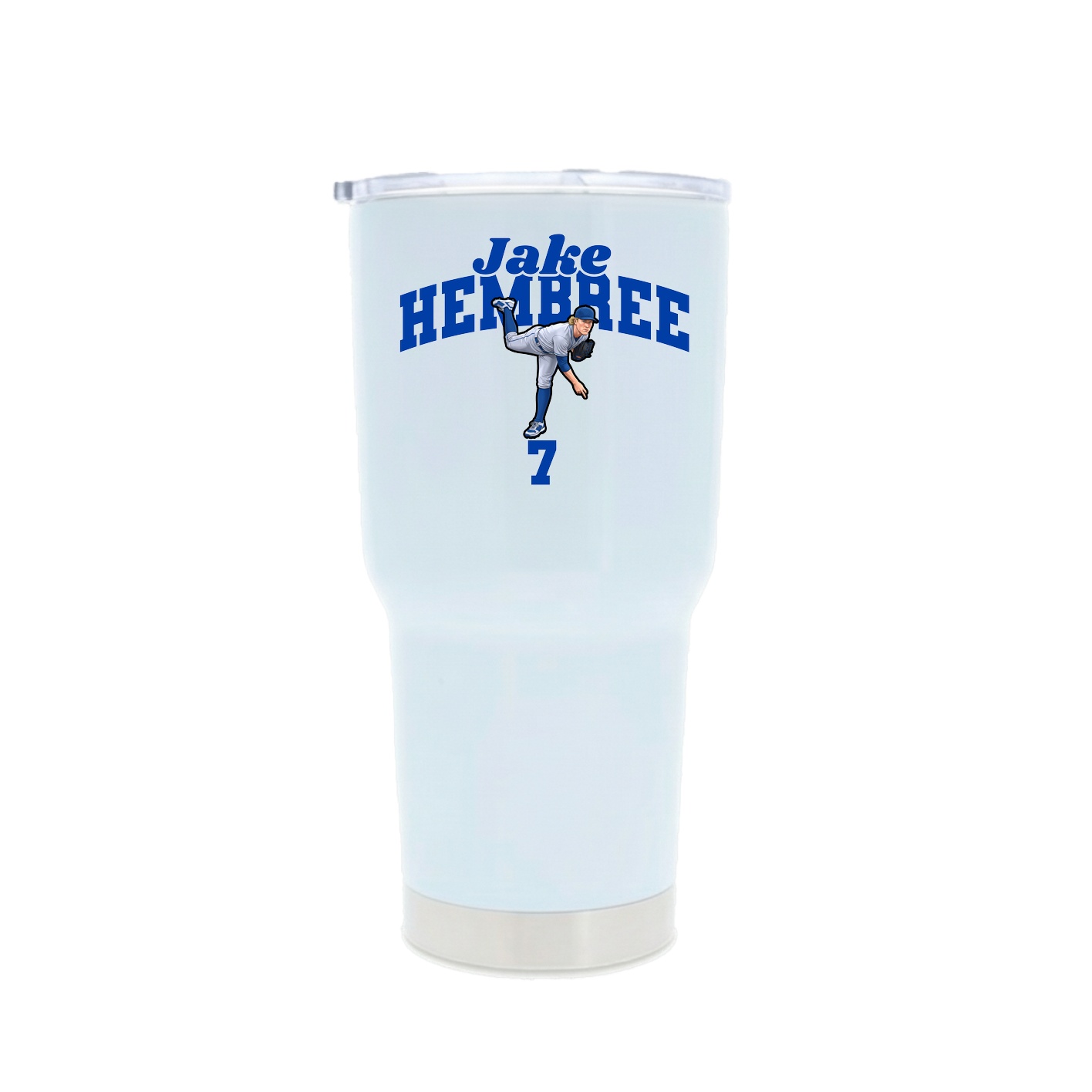 30oz Stainless Steel Tumbler — Signature Arch in White