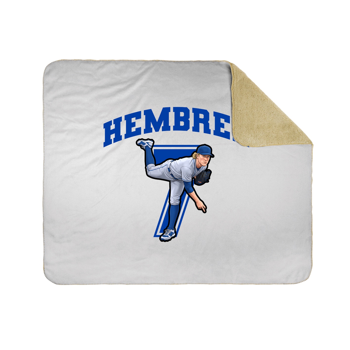 Throw Blanket — Number in White