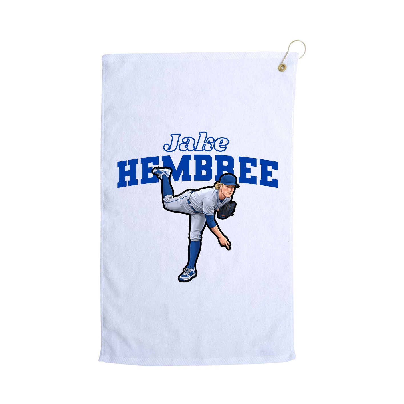 Golf Towel — Name Arch in White