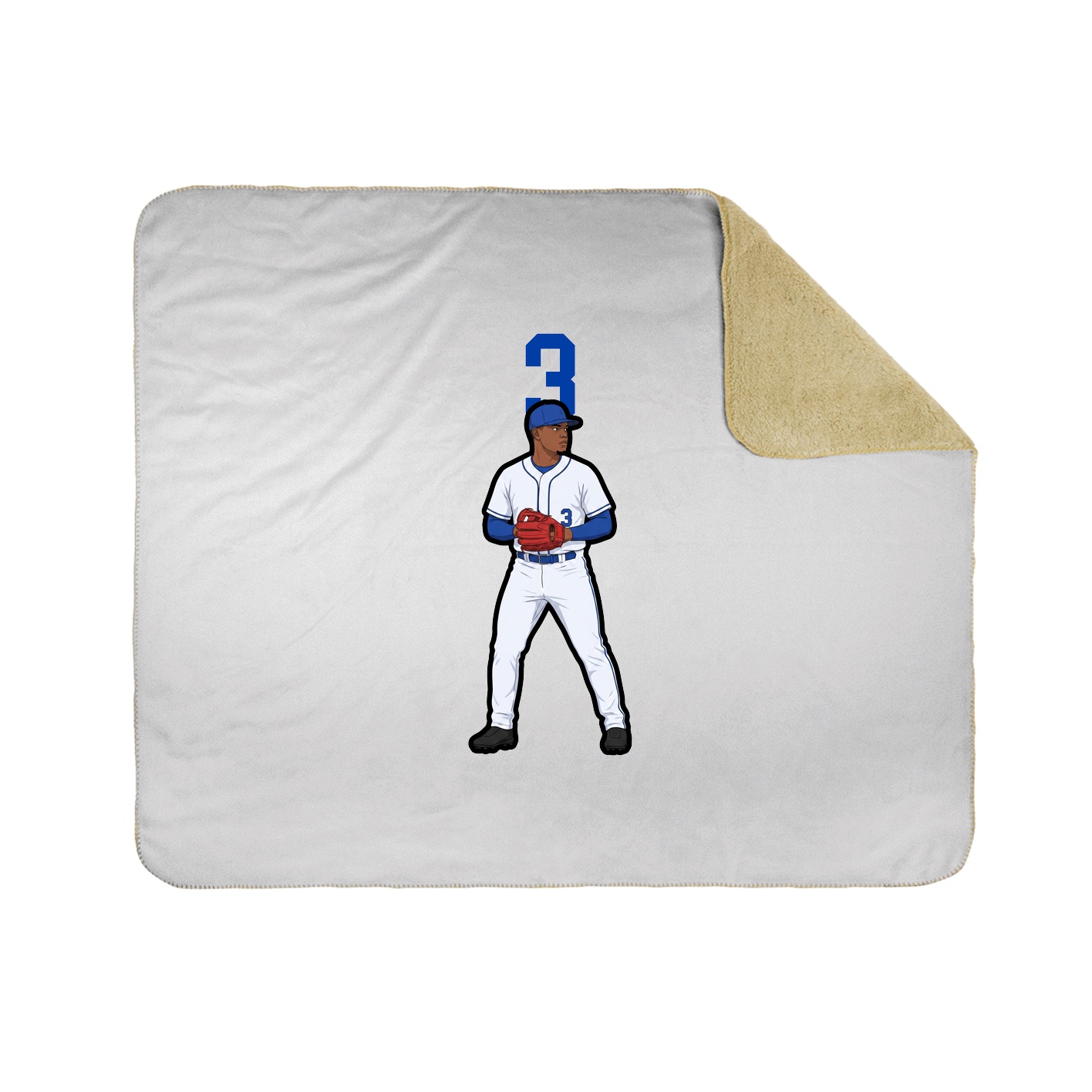 Throw Blanket — Number Top in White