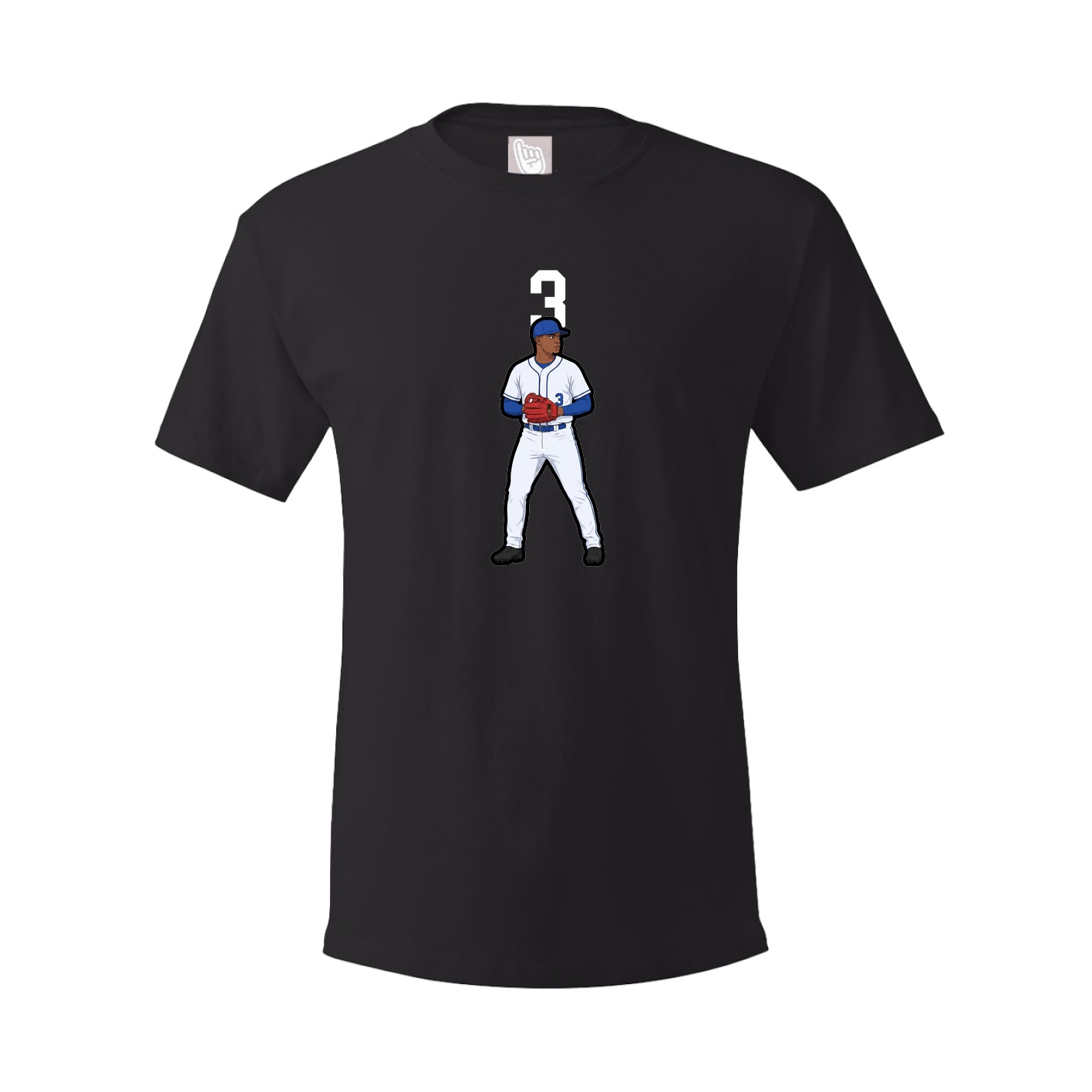 Youth Tee — Number Top in Black