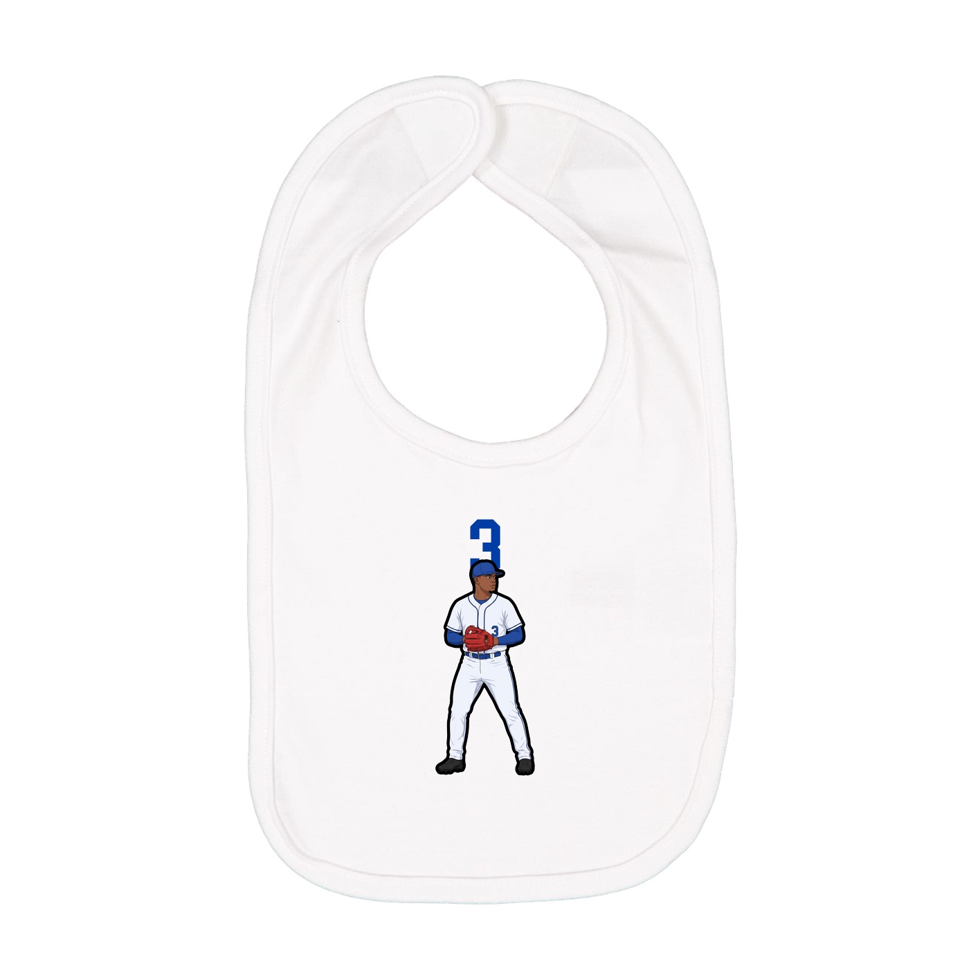 Infant Bib — Number Top in White