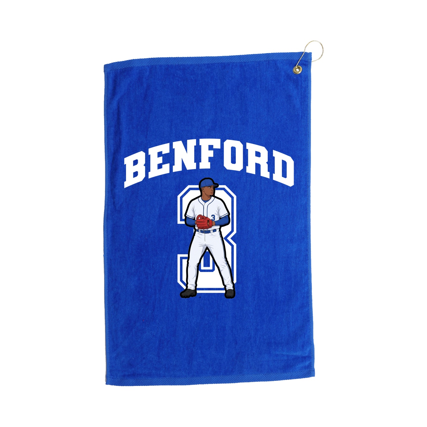Golf Towel — Number in Royal