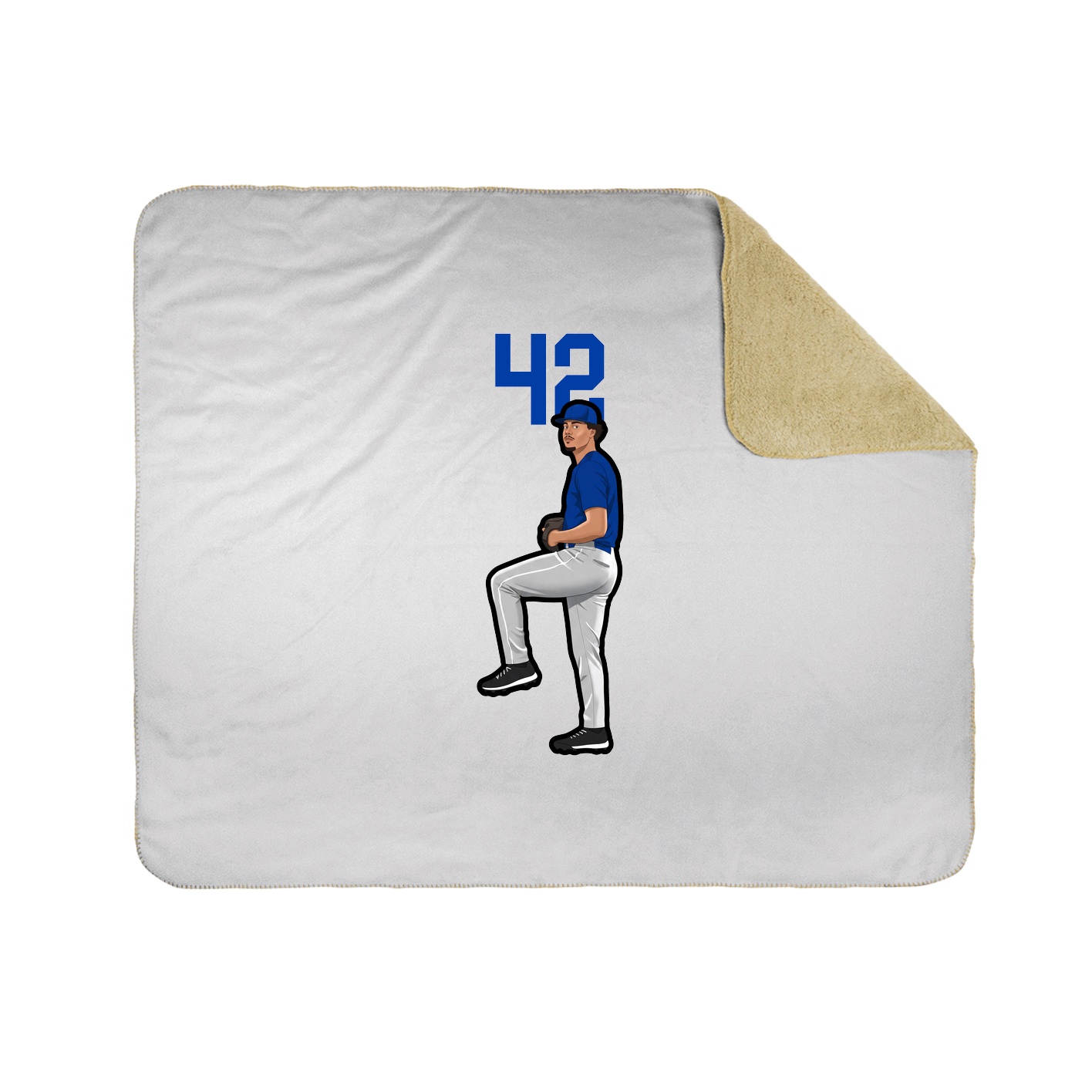 Throw Blanket — Number Top in White