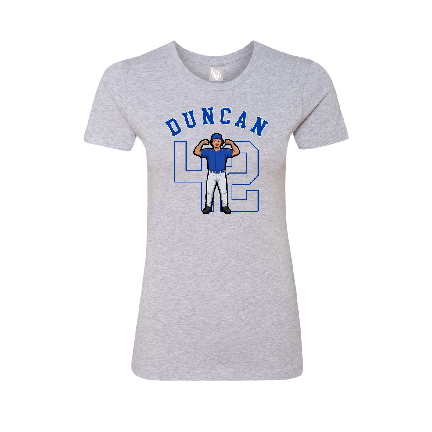 Fitted Women's Tee — Shirsey Arch in Grey