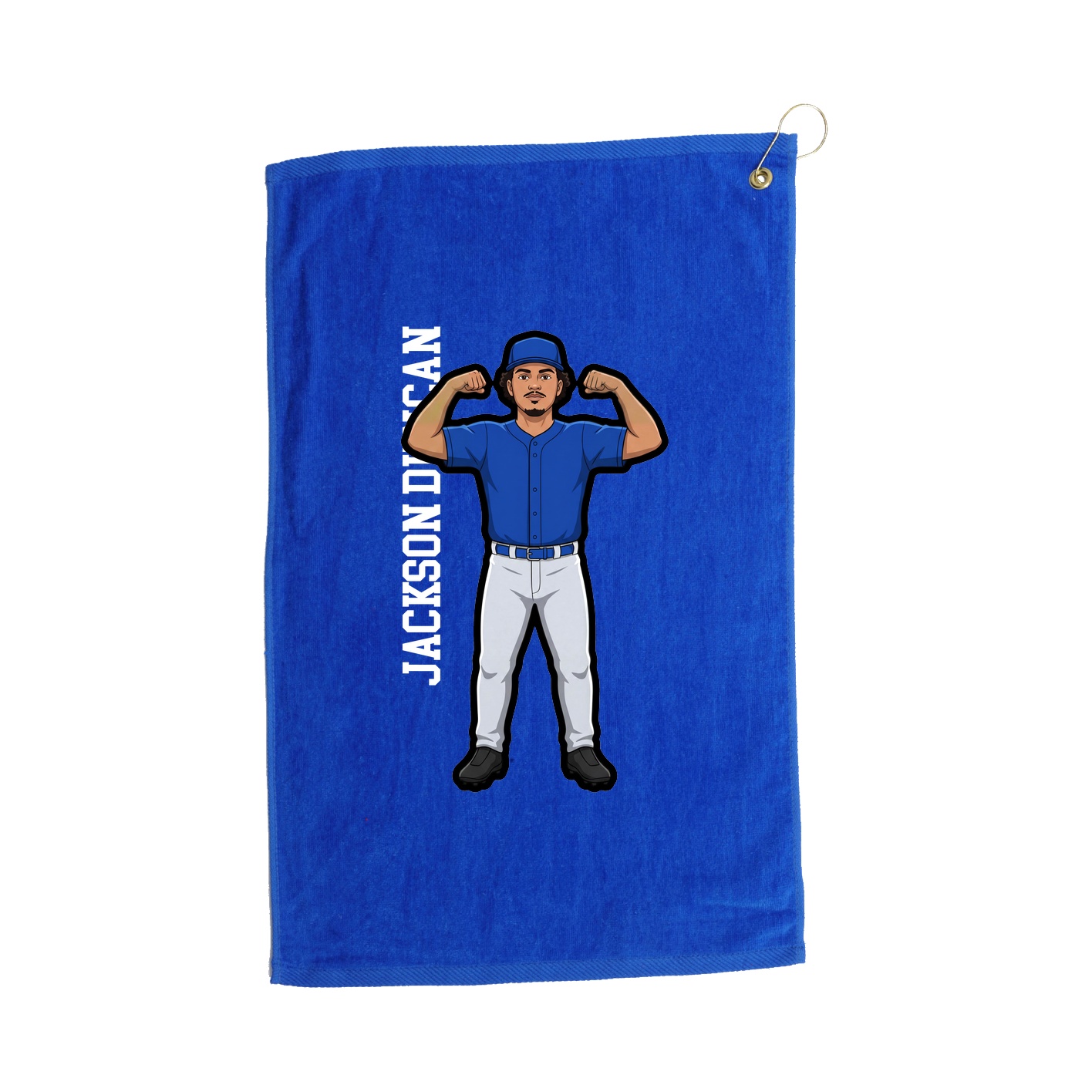 Golf Towel — Name Vertical in Royal