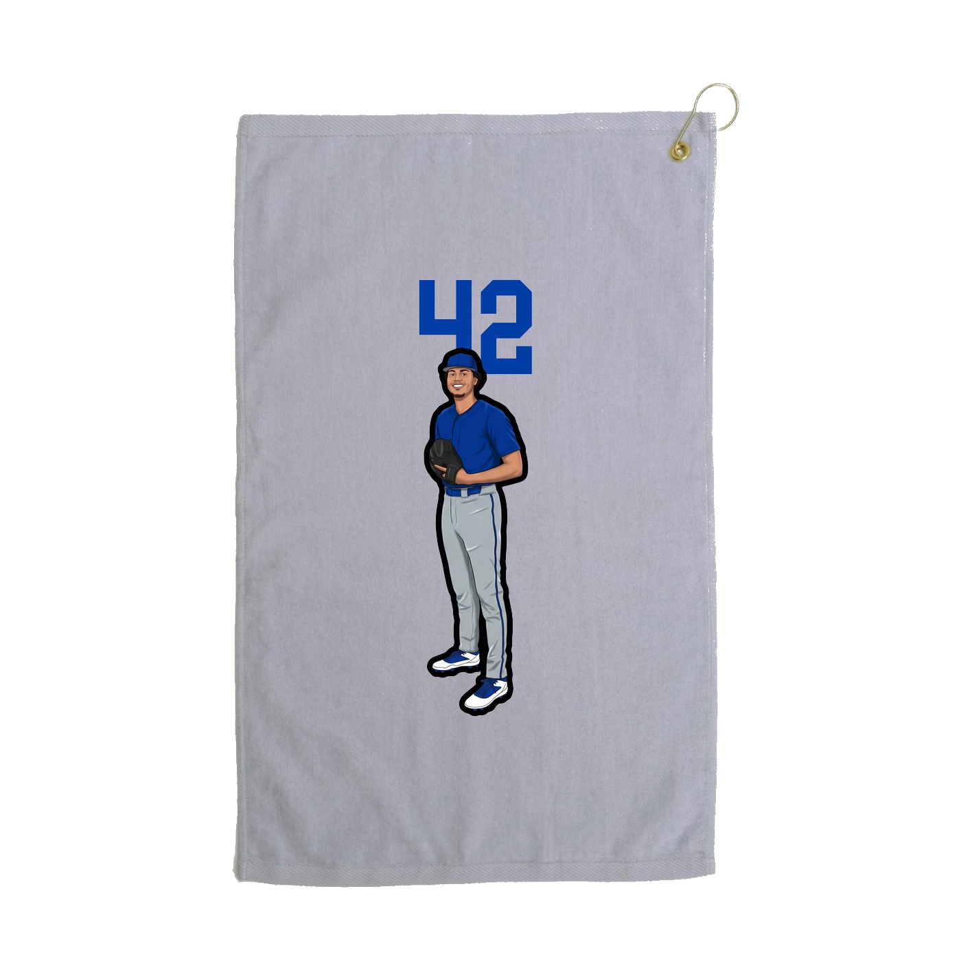 Golf Towel — Number Top in Grey
