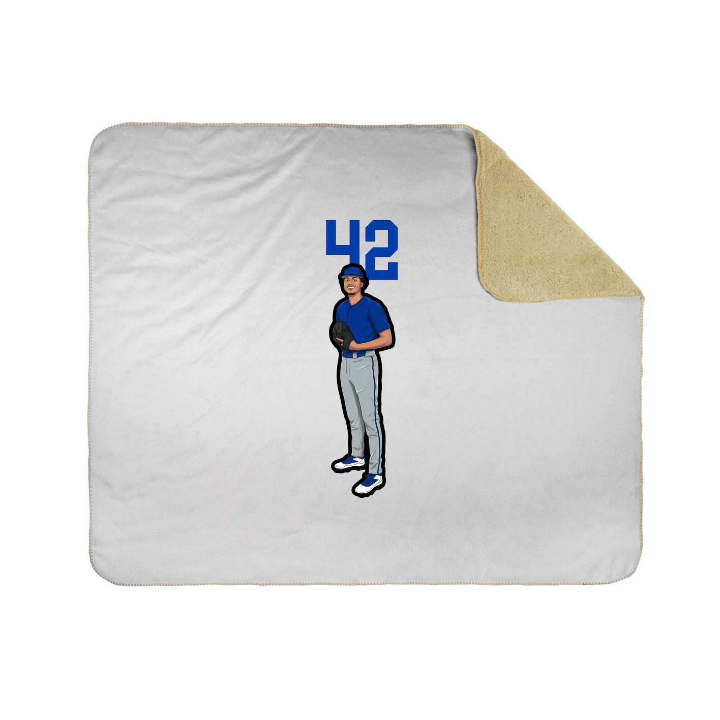 Throw Blanket — Number Top in White