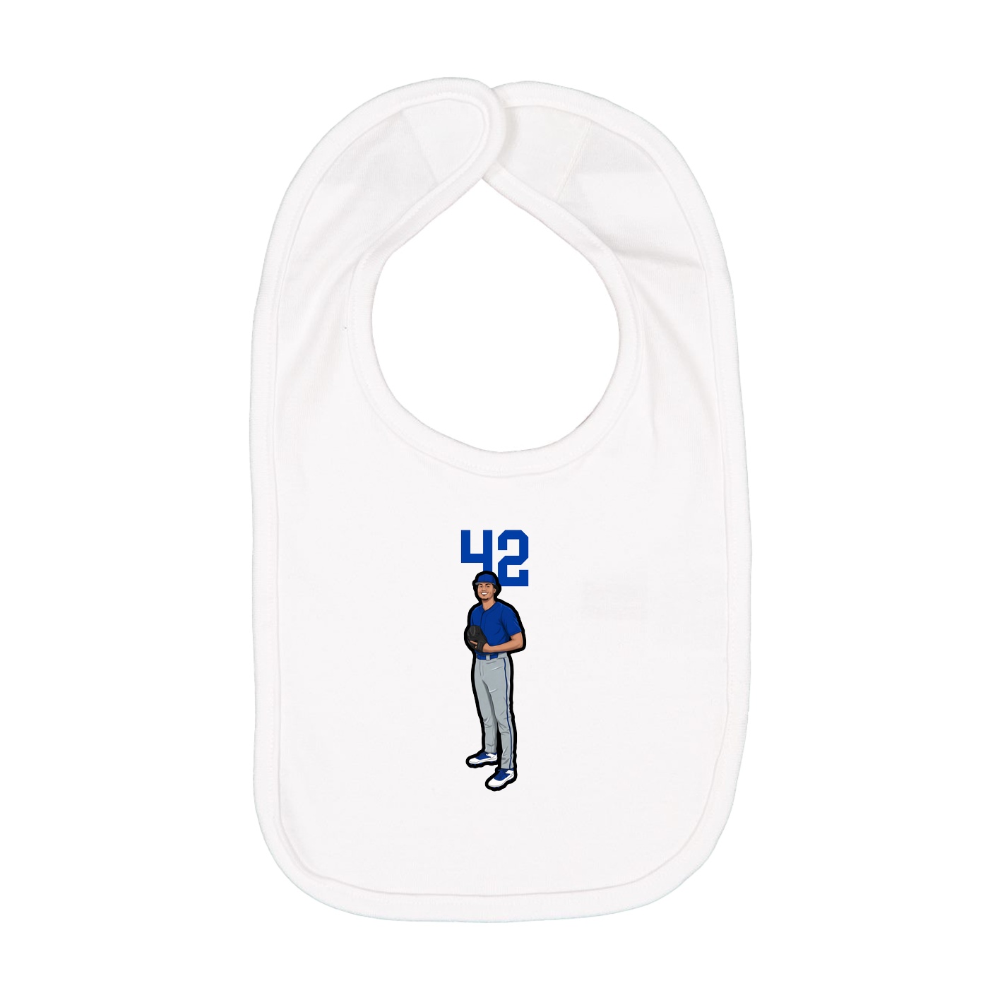 Infant Bib — Number Top in White